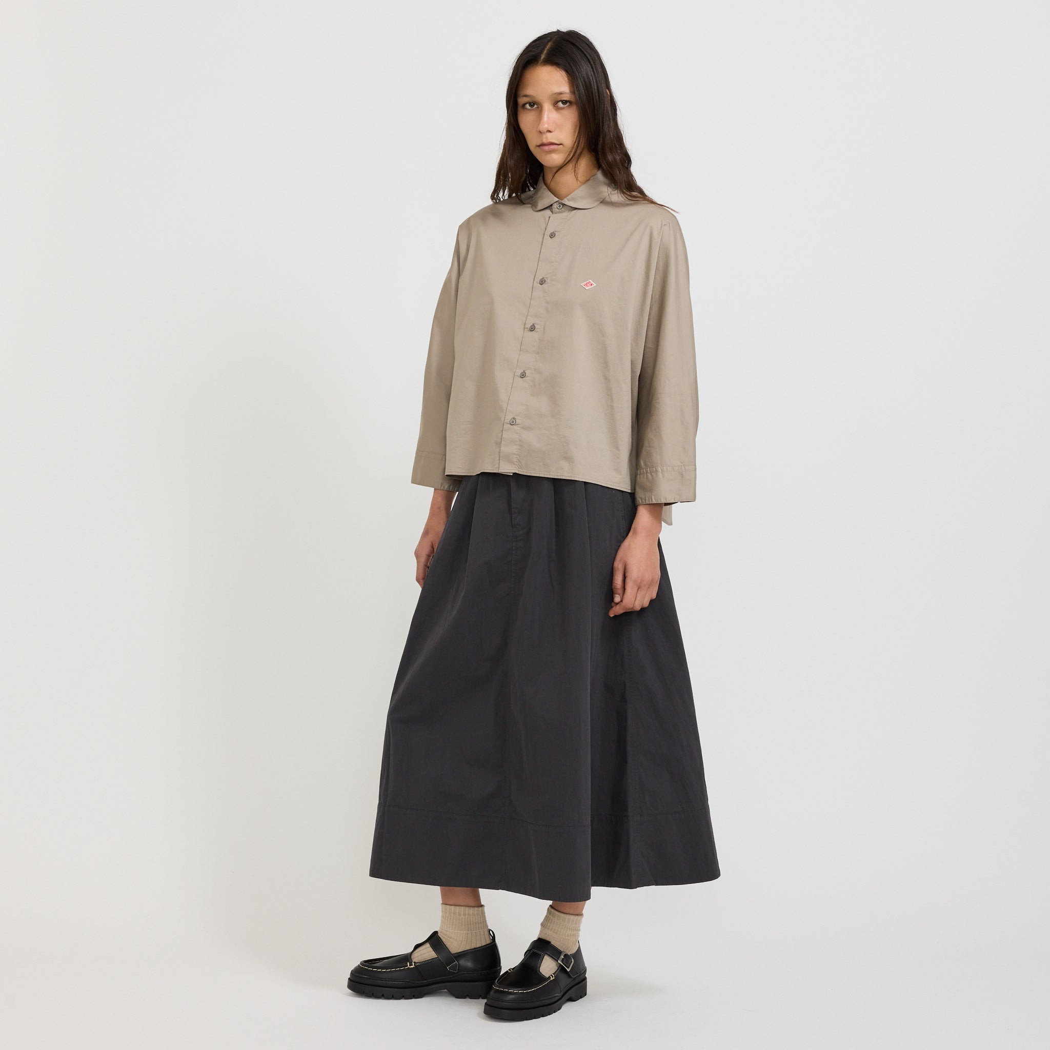Dolman Sleeve Shirt Twill Taupe