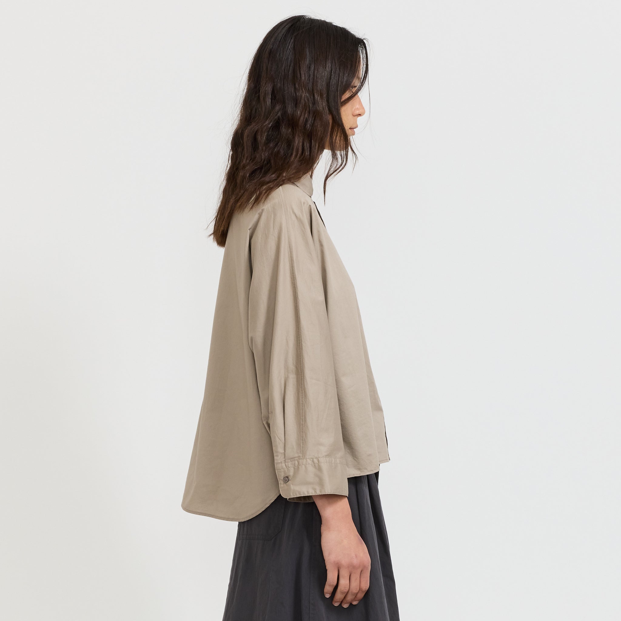 Dolman Sleeve Shirt Twill Taupe