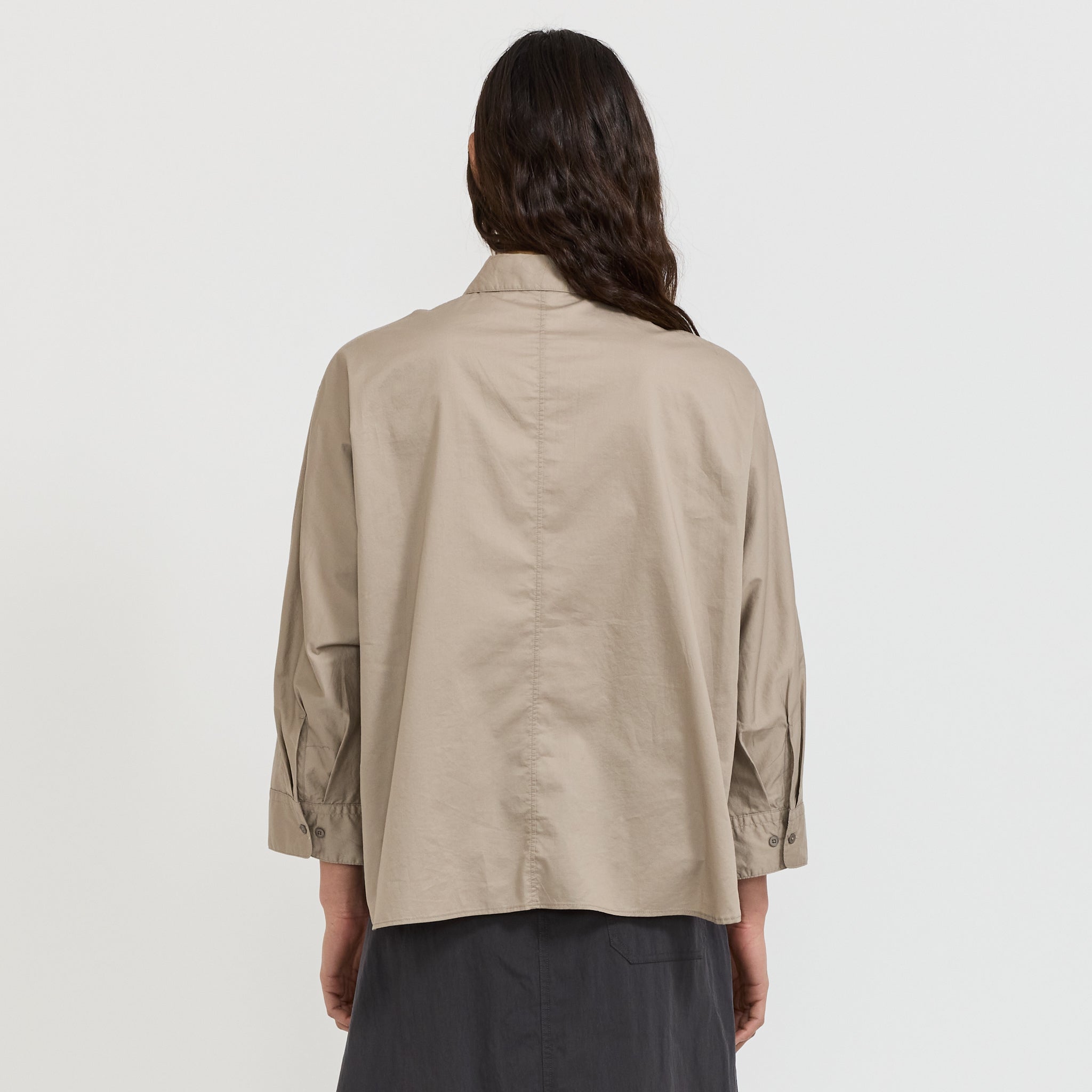 Dolman Sleeve Shirt Twill Taupe