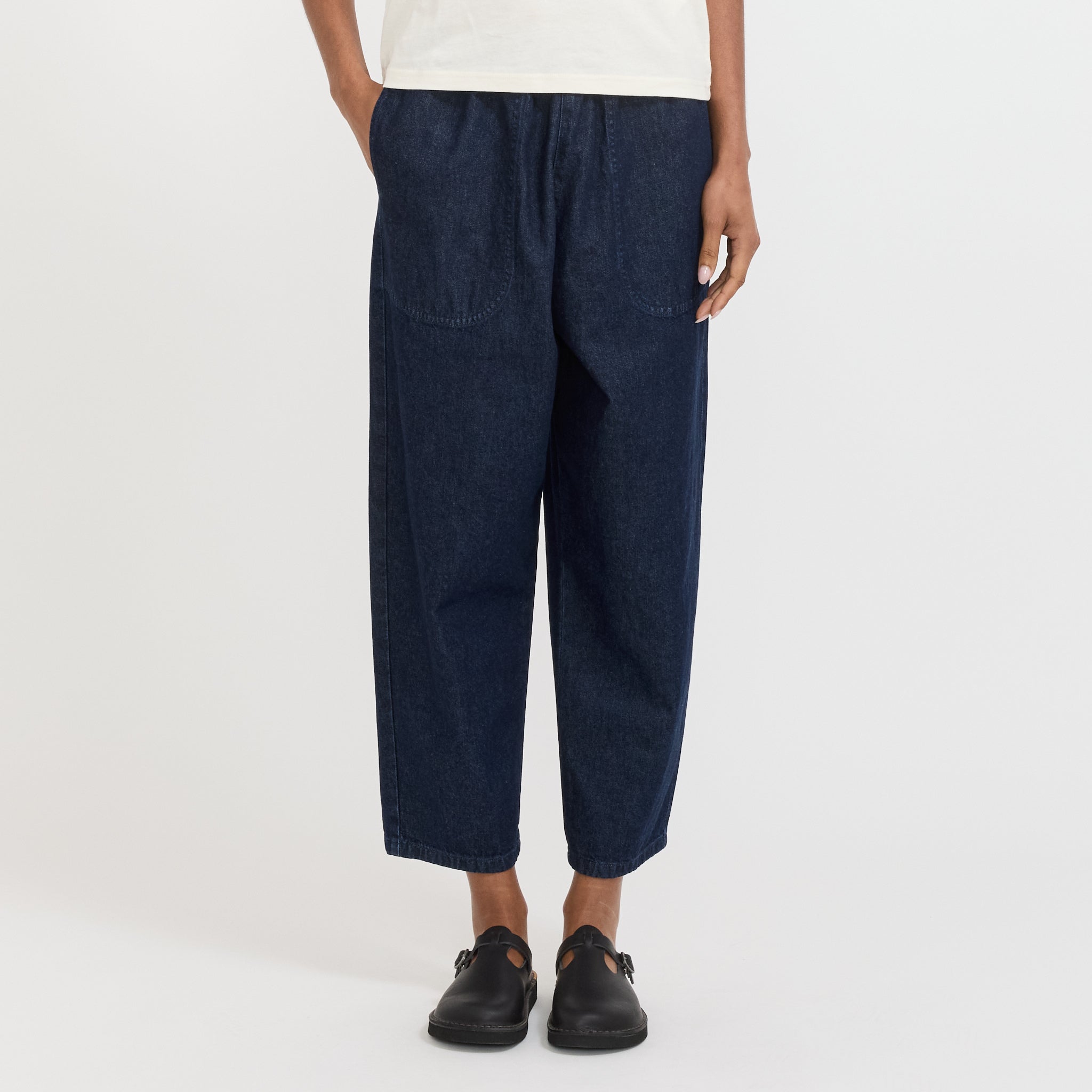 Danton | Womens Easy Pants 10oz Denim Indigo | Maplestore