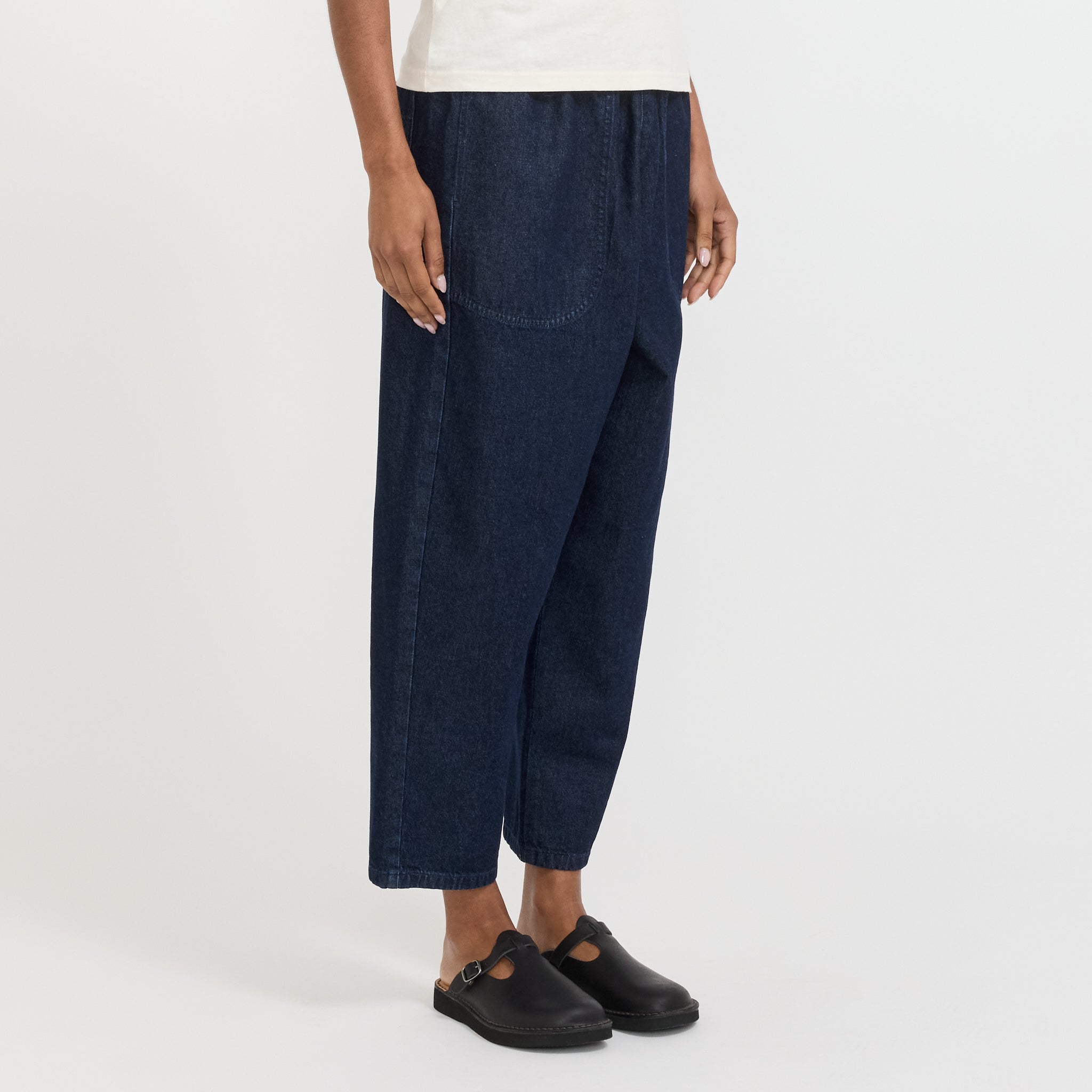 Danton | Womens Easy Pants 10oz Denim Indigo | Maplestore