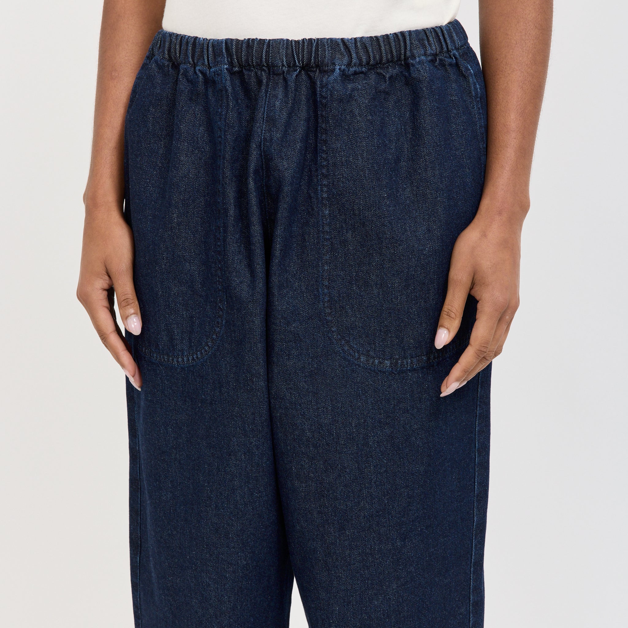 Danton | Womens Easy Pants 10oz Denim Indigo | Maplestore