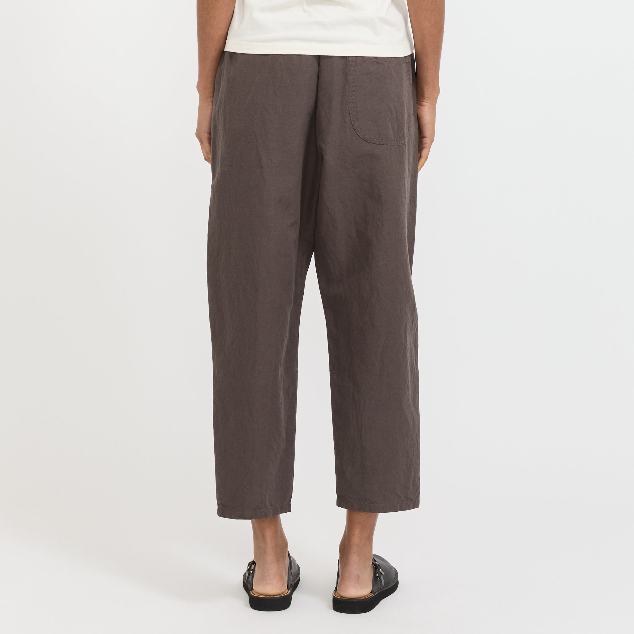 Danton | Womens Easy Pants Cotton/Linen Weather Cloth Charcoal | Maplestore