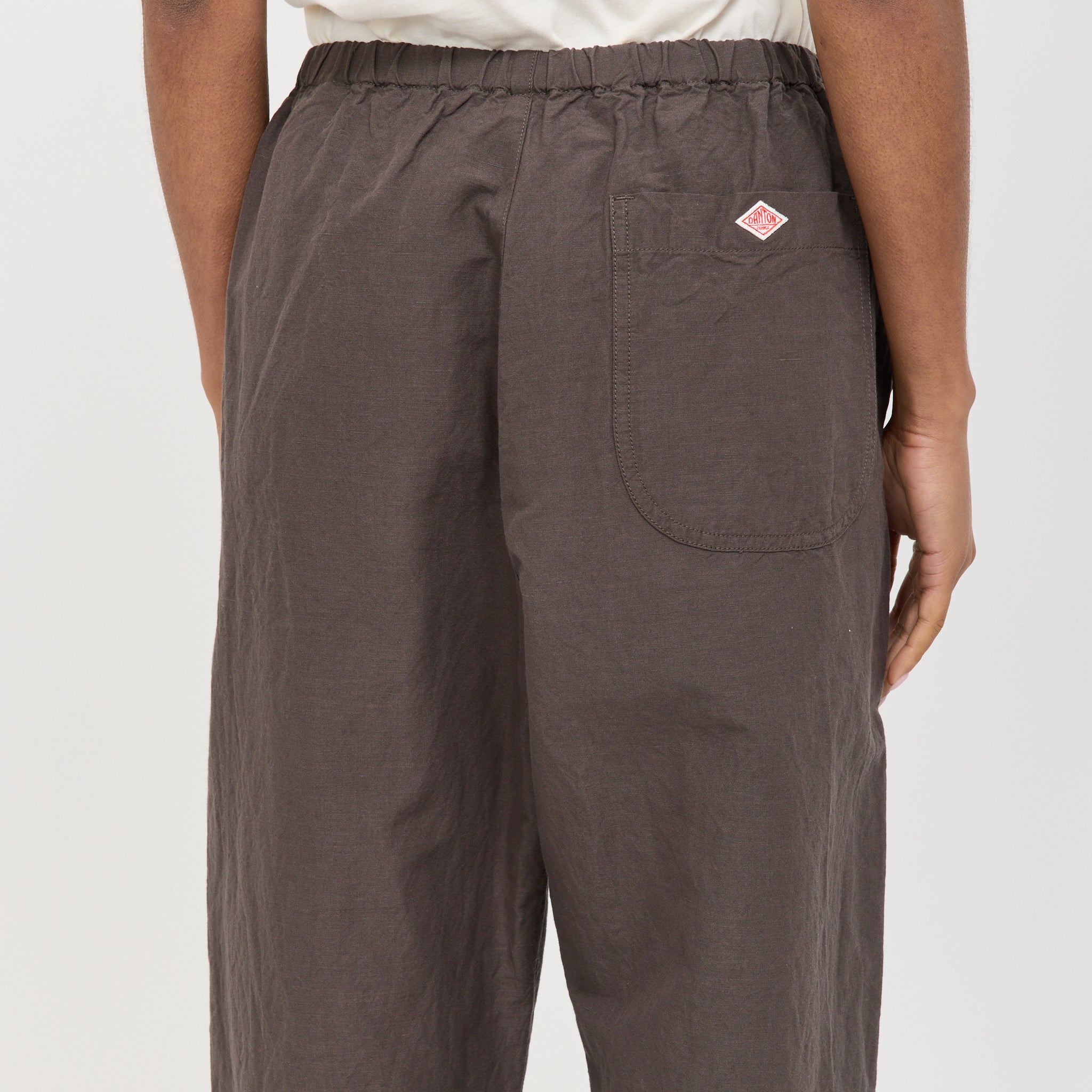 Danton | Womens Easy Pants Cotton/Linen Weather Cloth Charcoal | Maplestore