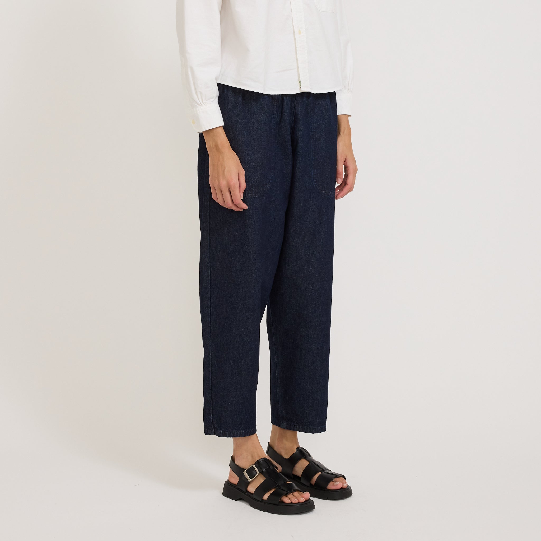 Danton | Womens Easy Pants 10oz Denim Indigo | Maplestore