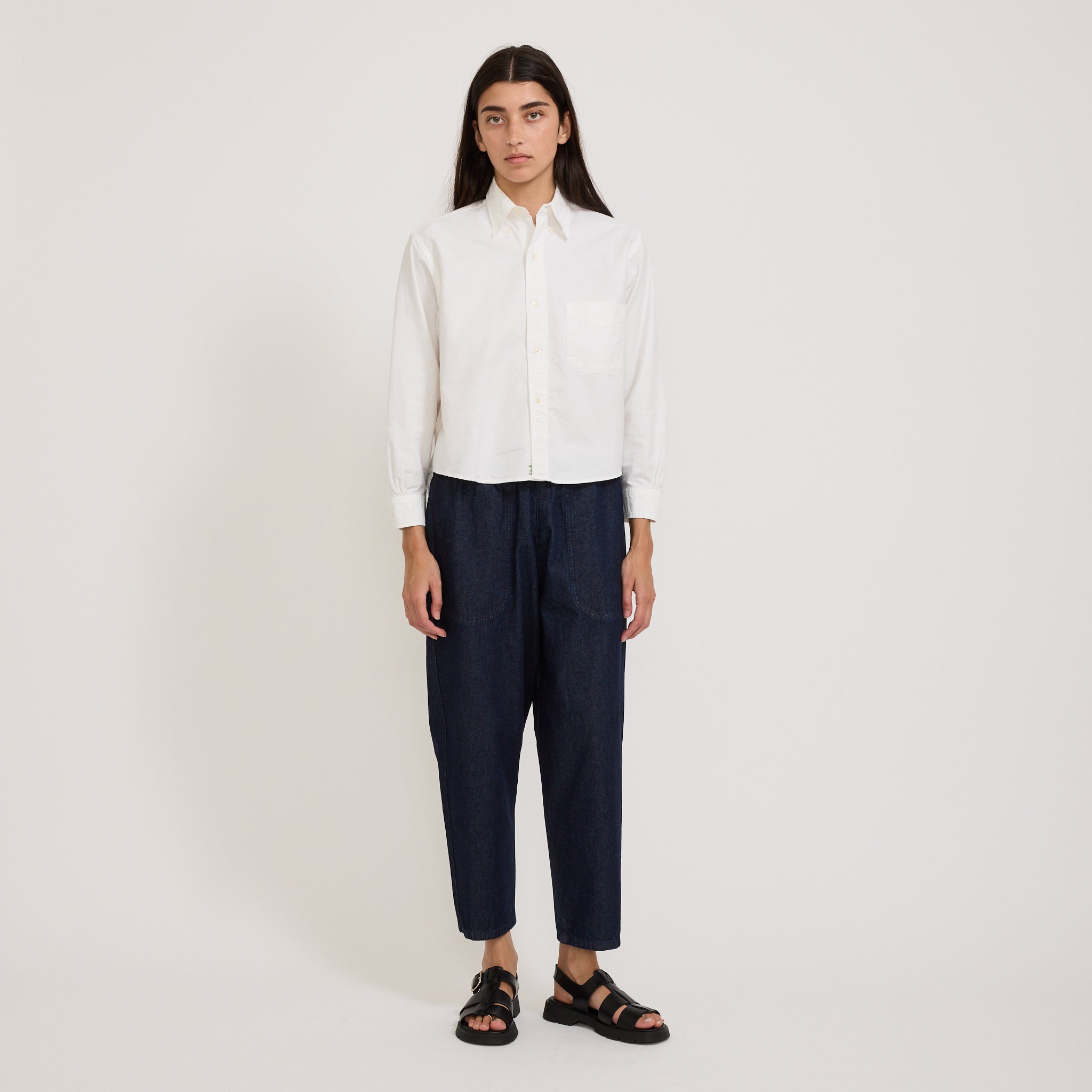Danton | Womens Easy Pants 10oz Denim Indigo | Maplestore