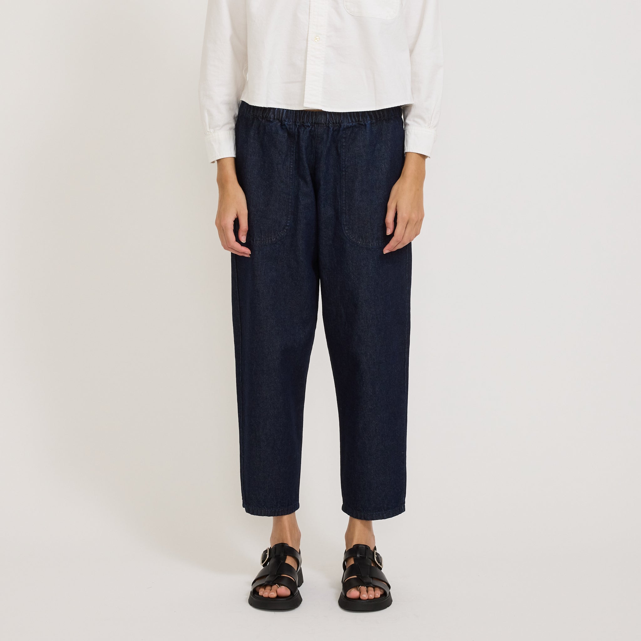 Danton | Womens Easy Pants 10oz Denim Indigo | Maplestore