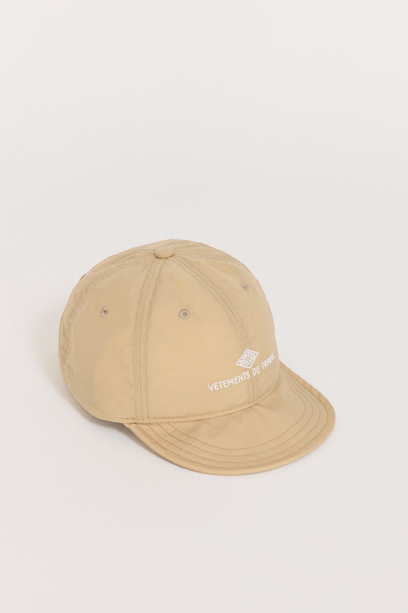 Flat Visor 6 Panel Cap Sand Beige