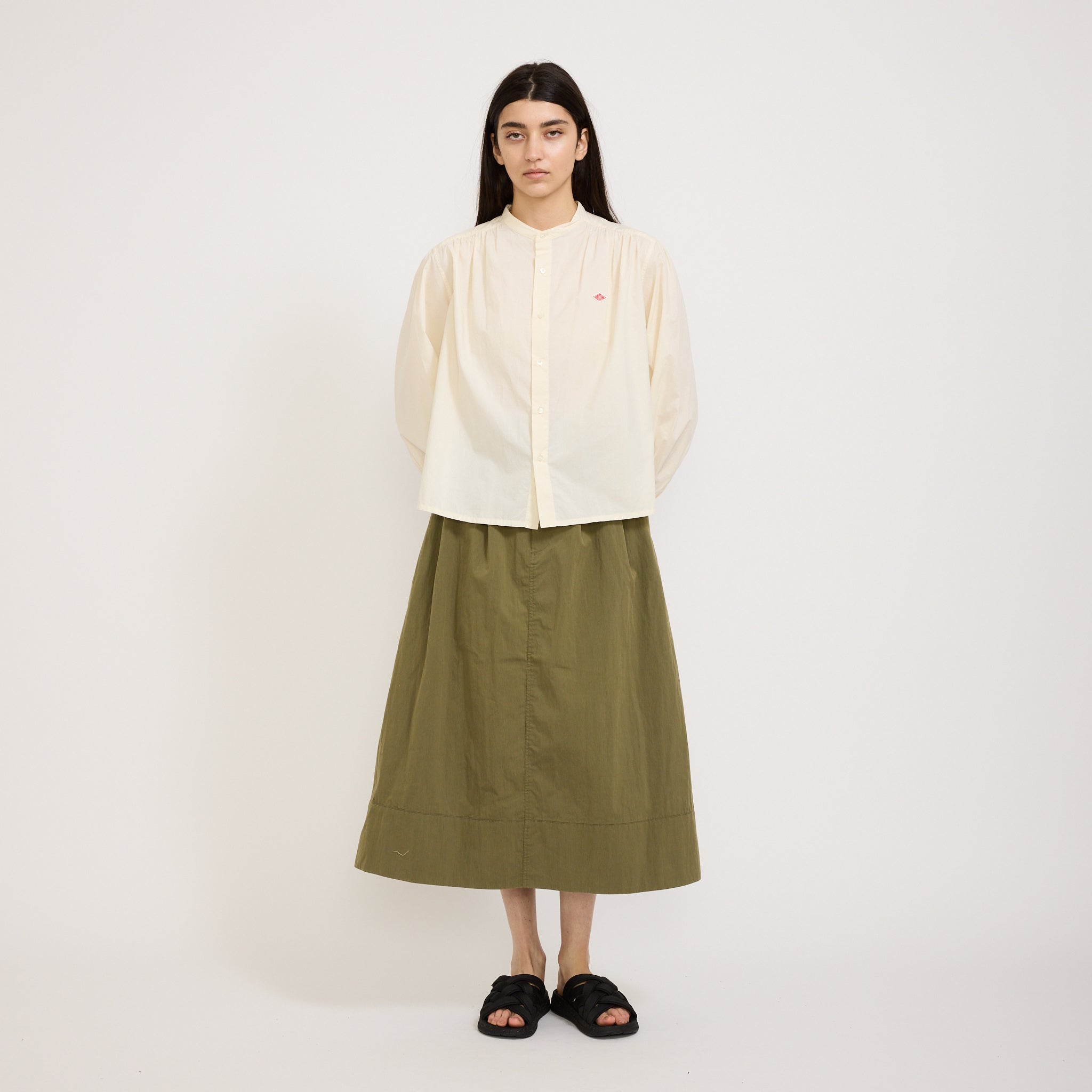Danton | Gathered Shirt Ivory | Maplestore