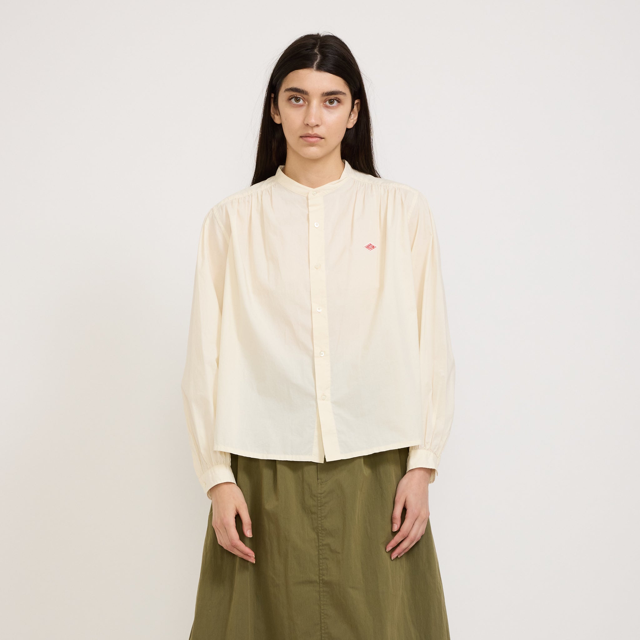 Danton | Gathered Shirt Ivory | Maplestore