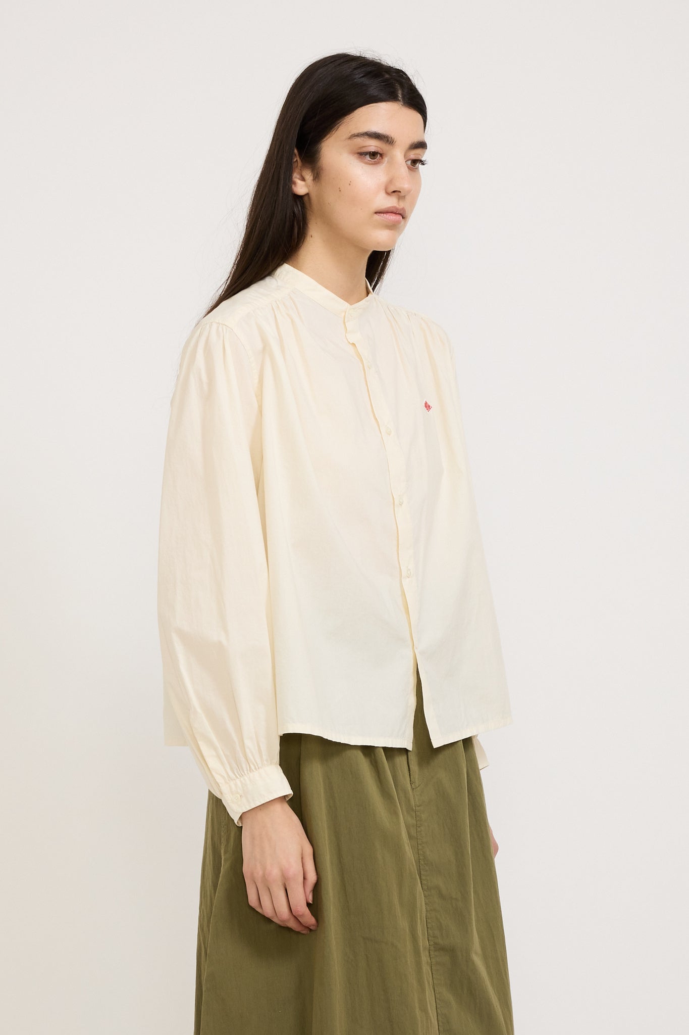 Danton | Gathered Shirt Ivory | Maplestore