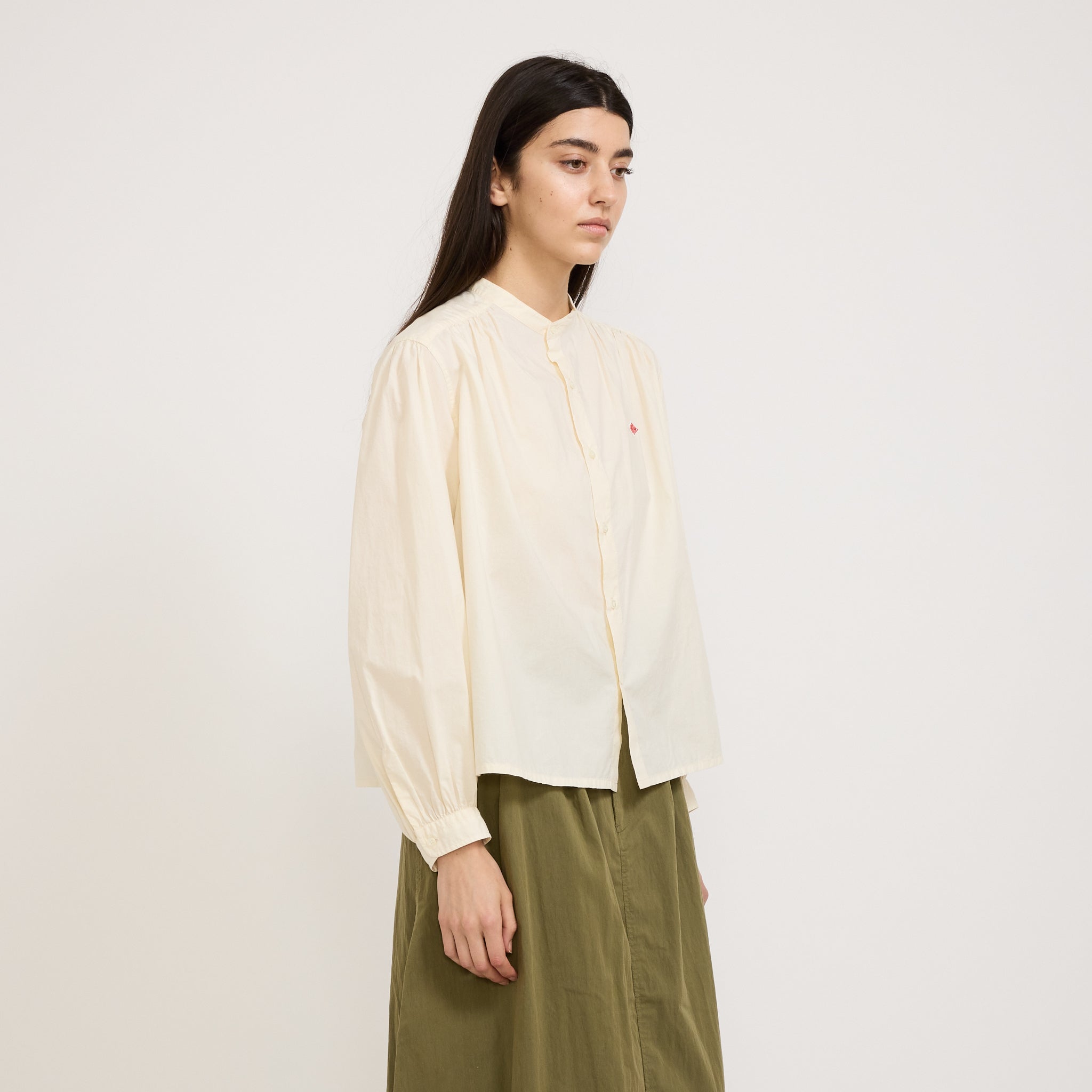 Danton | Gathered Shirt Ivory | Maplestore