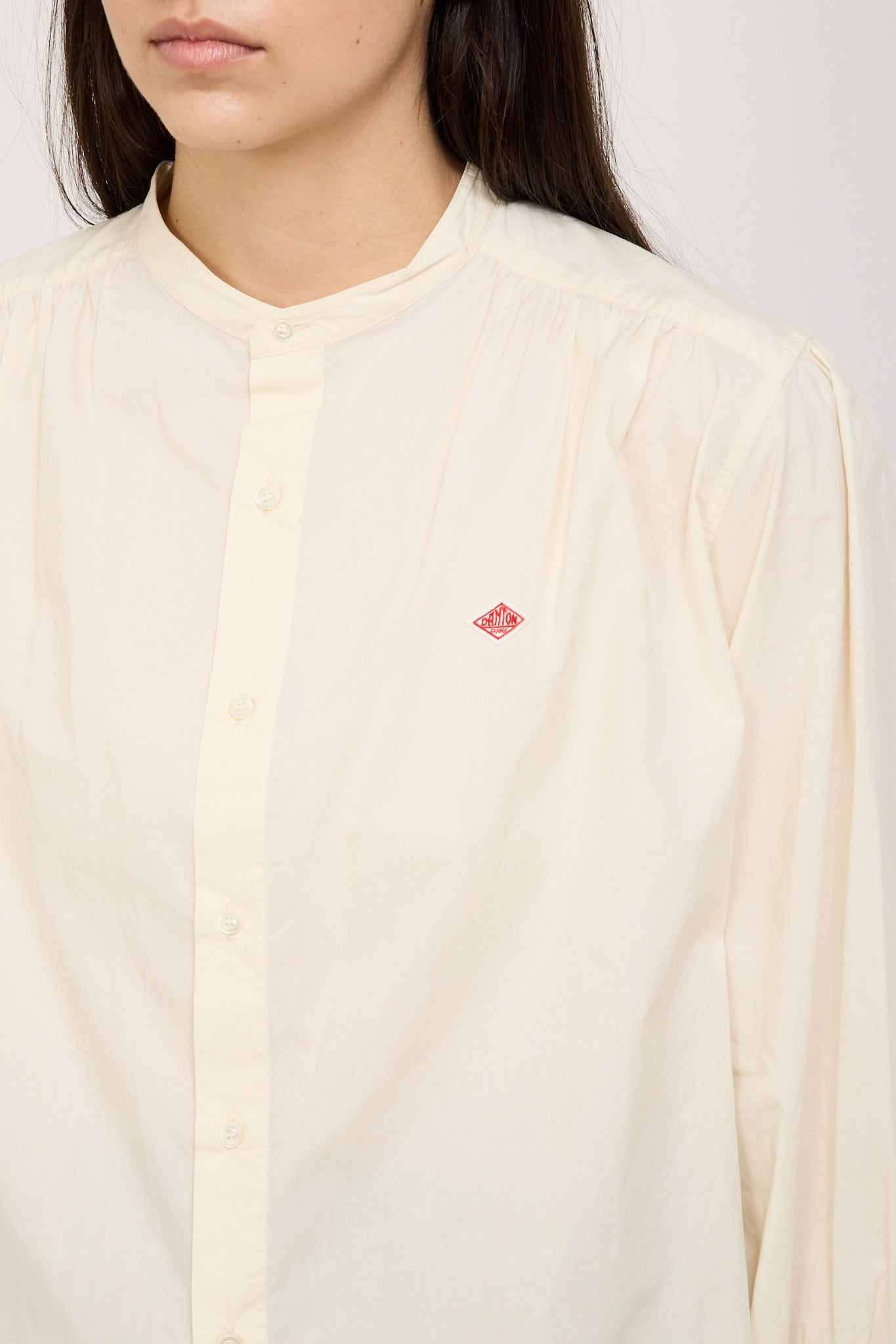 Danton | Gathered Shirt Ivory | Maplestore