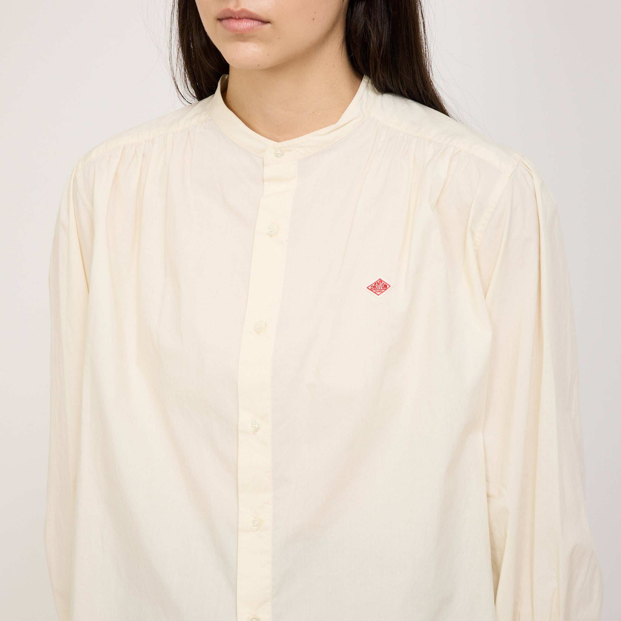 Danton | Gathered Shirt Ivory | Maplestore