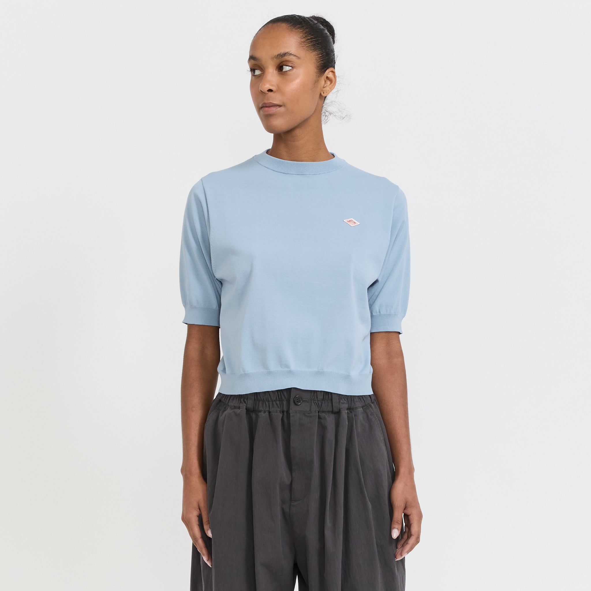 Danton | Half Sleeve Crew Neck Light Blue | Maplestore