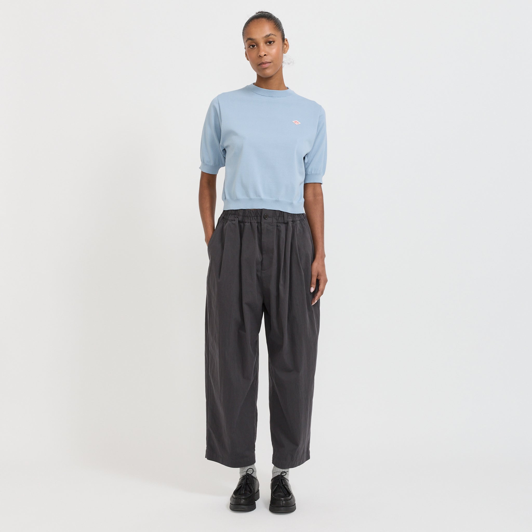 Danton | Half Sleeve Crew Neck Light Blue | Maplestore