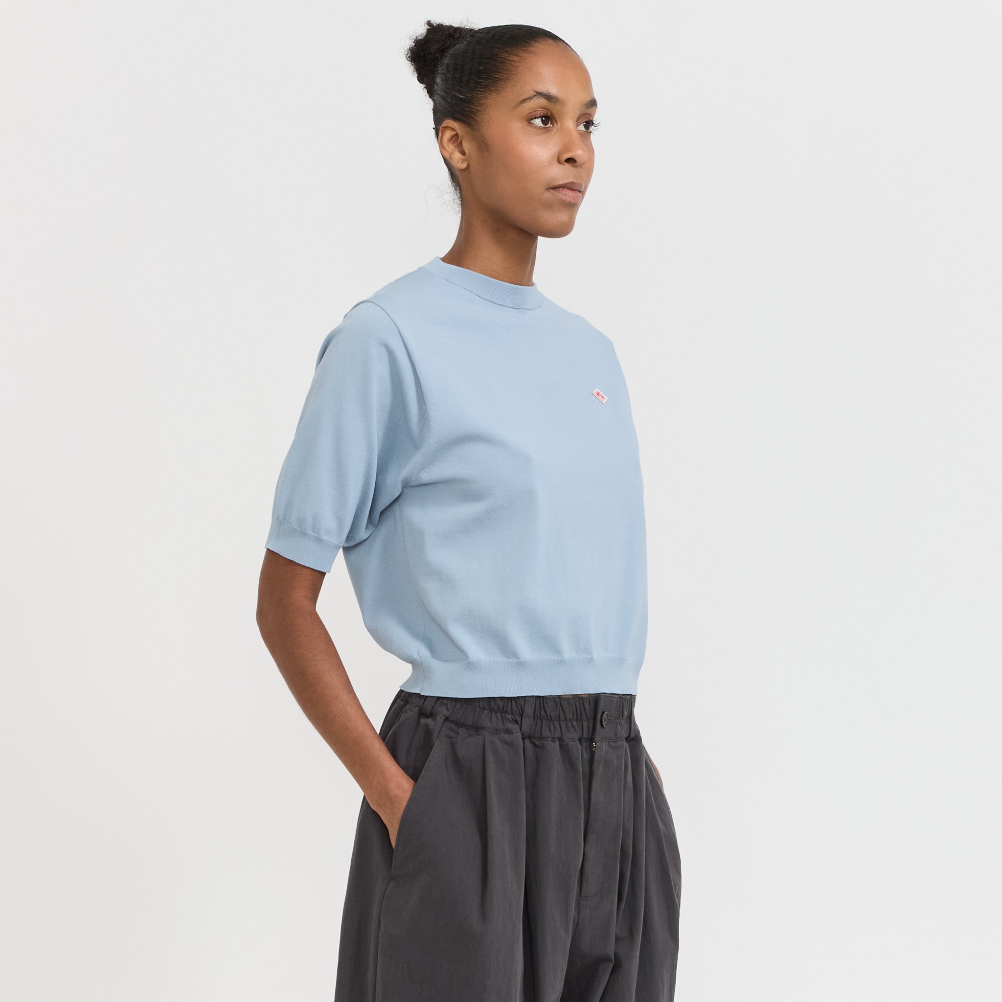 Danton | Half Sleeve Crew Neck Light Blue | Maplestore