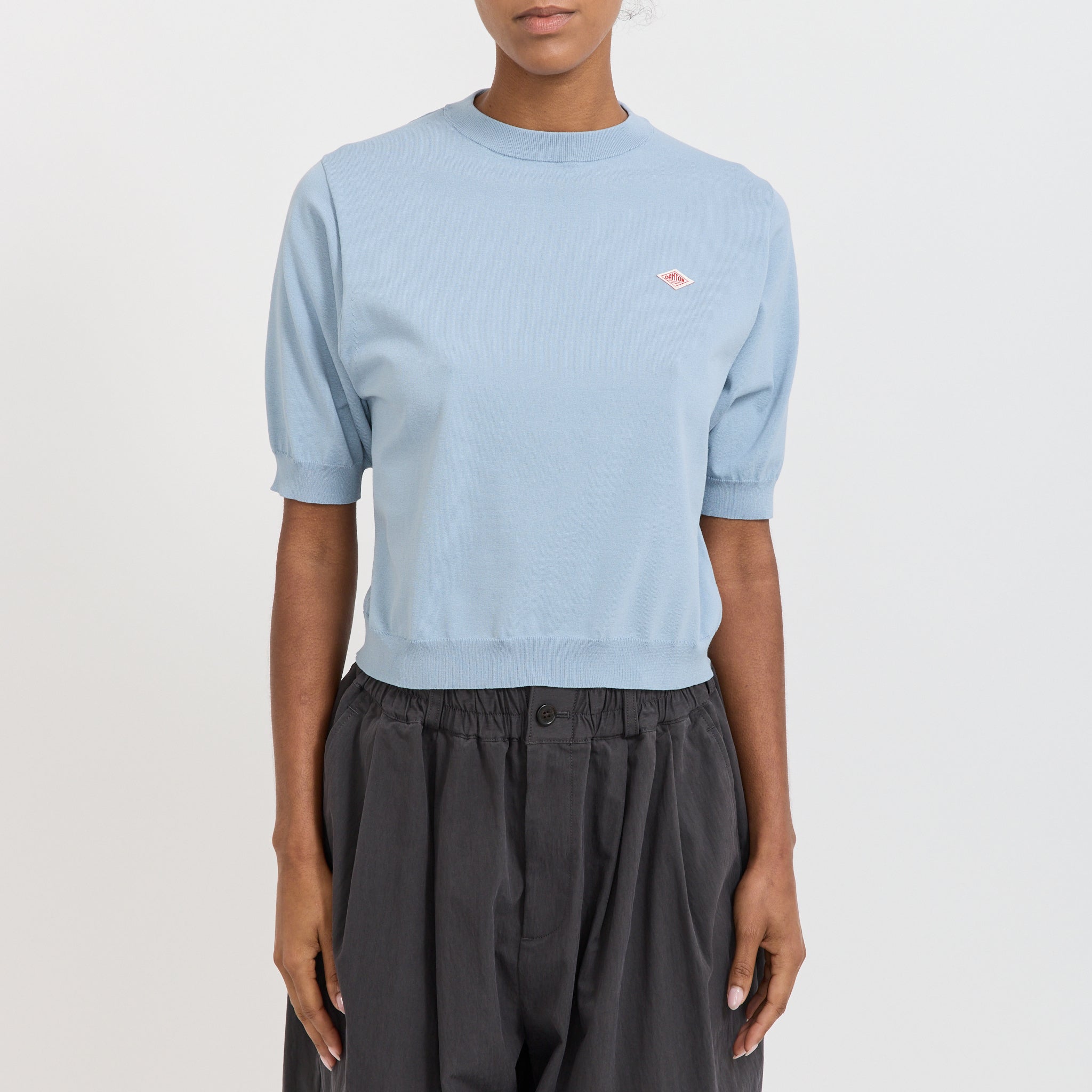 Danton | Half Sleeve Crew Neck Light Blue | Maplestore
