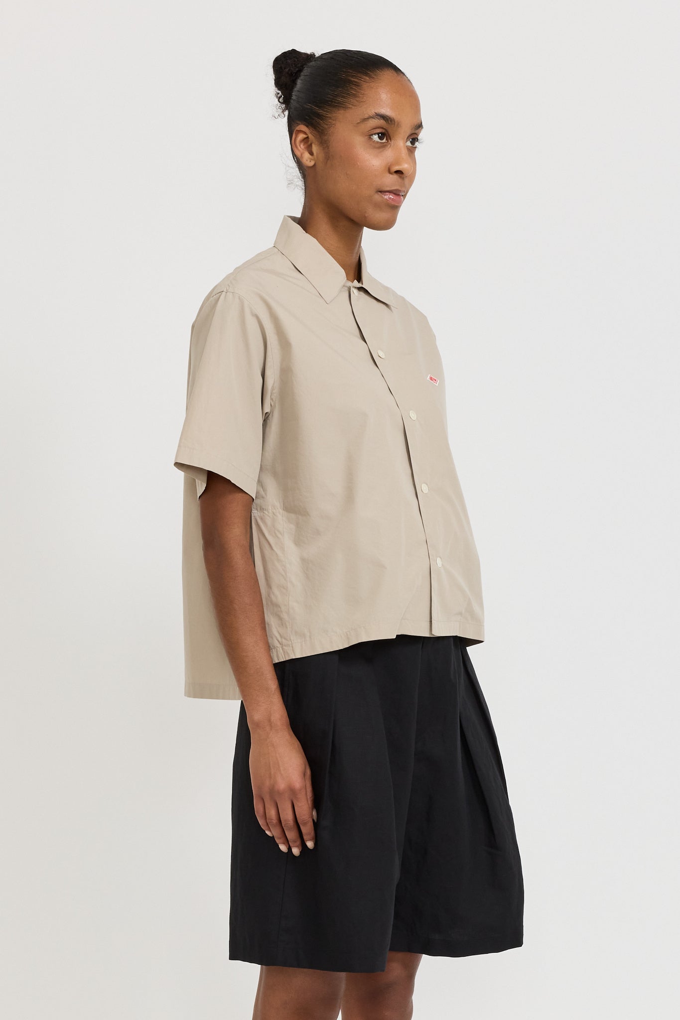 Danton | Half Sleeve Shirt Greige | Maplestore