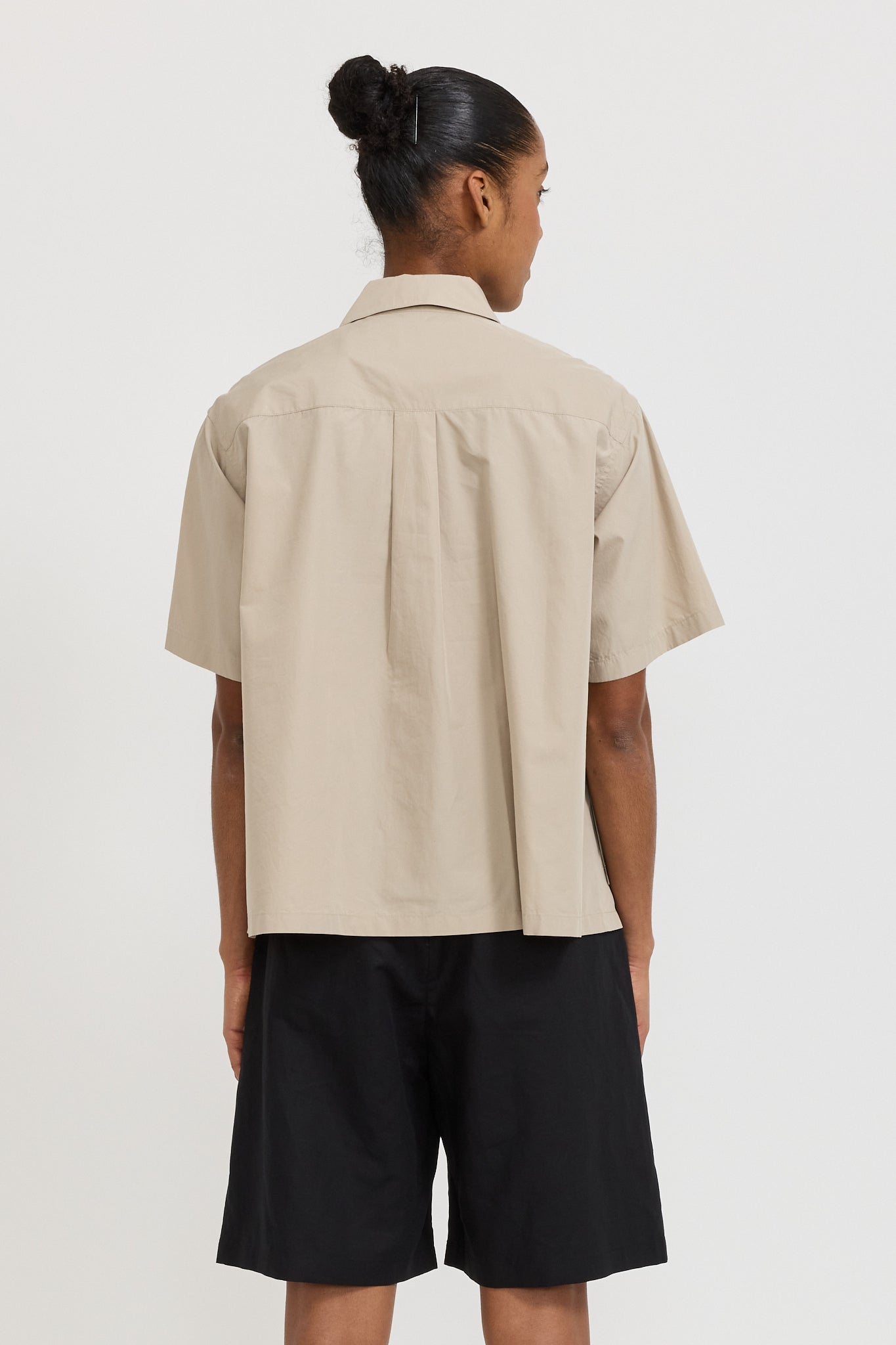 Danton | Half Sleeve Shirt Greige | Maplestore