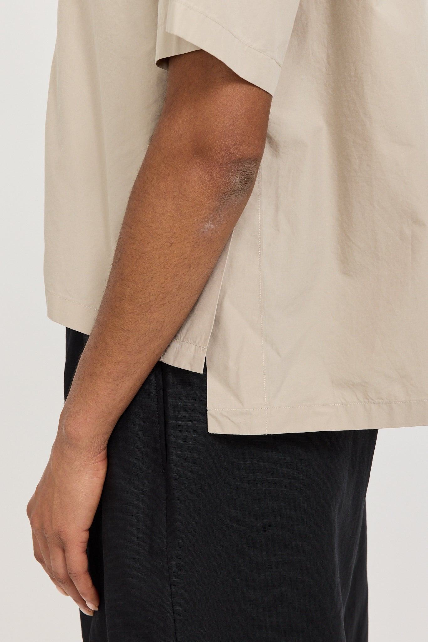 Danton | Half Sleeve Shirt Greige | Maplestore