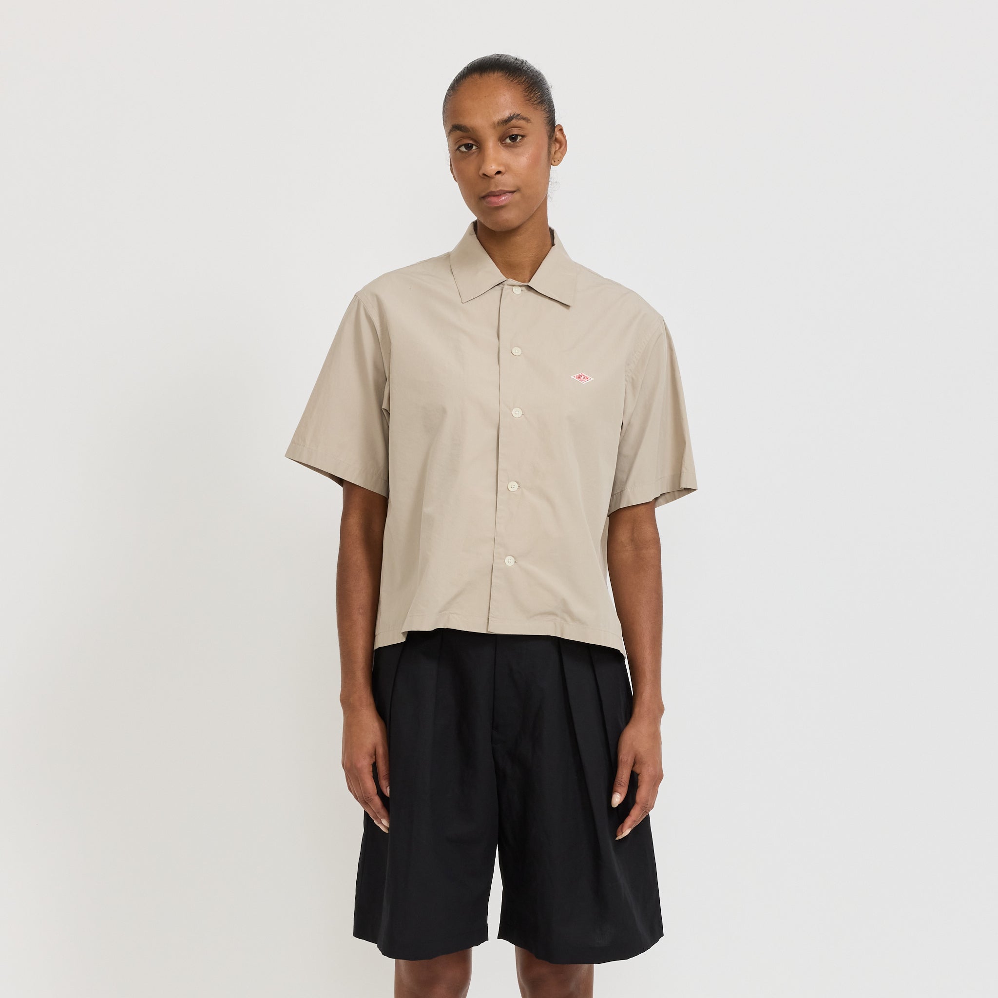 Danton | Half Sleeve Shirt Greige | Maplestore