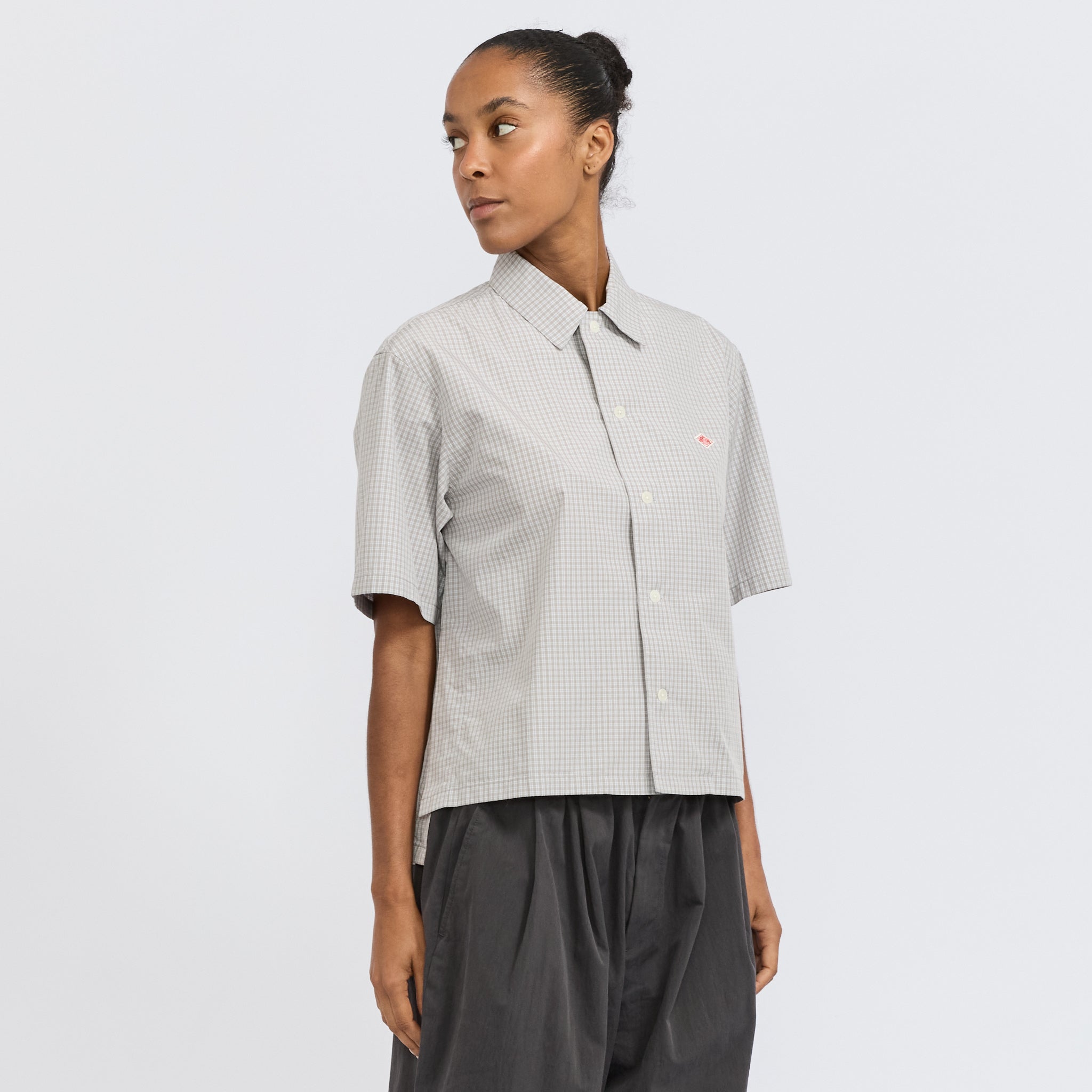 Half Sleeve Shirt Grey/White Check