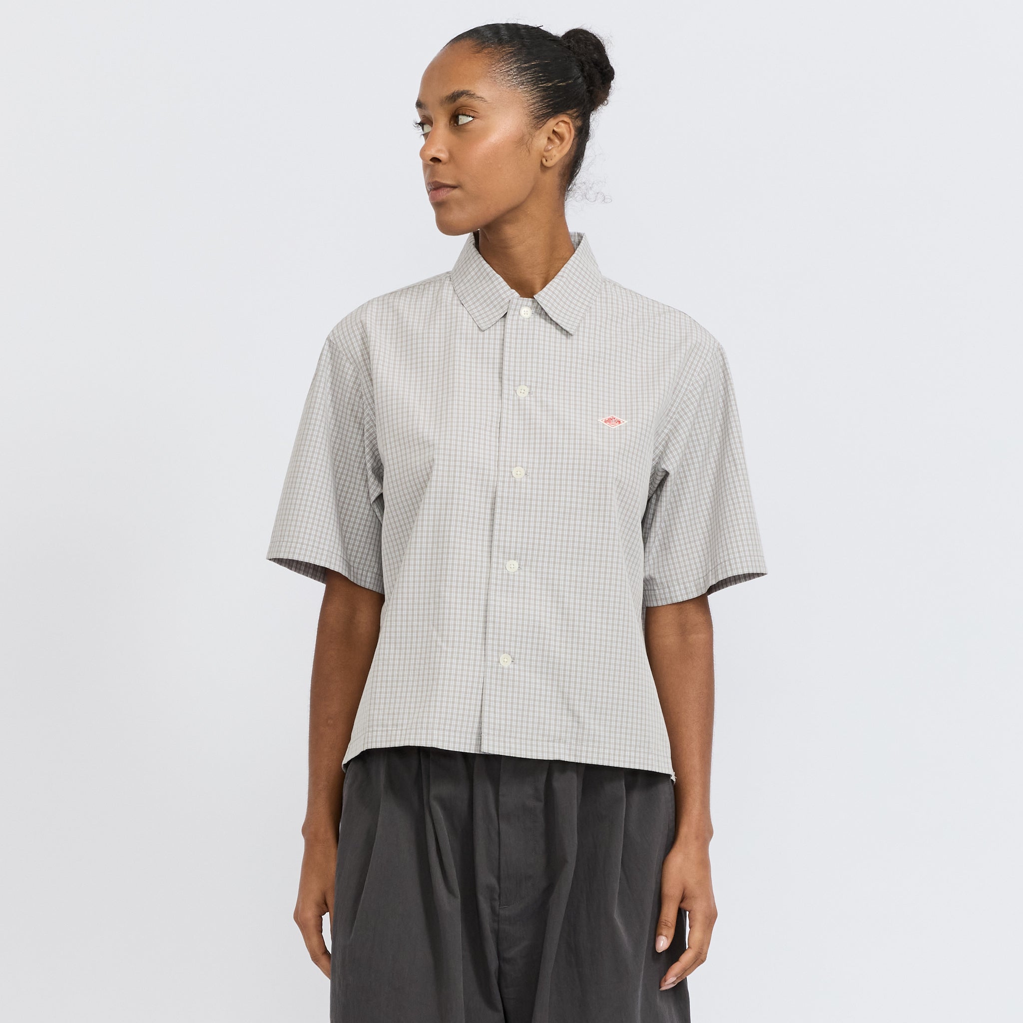 Half Sleeve Shirt Grey/White Check