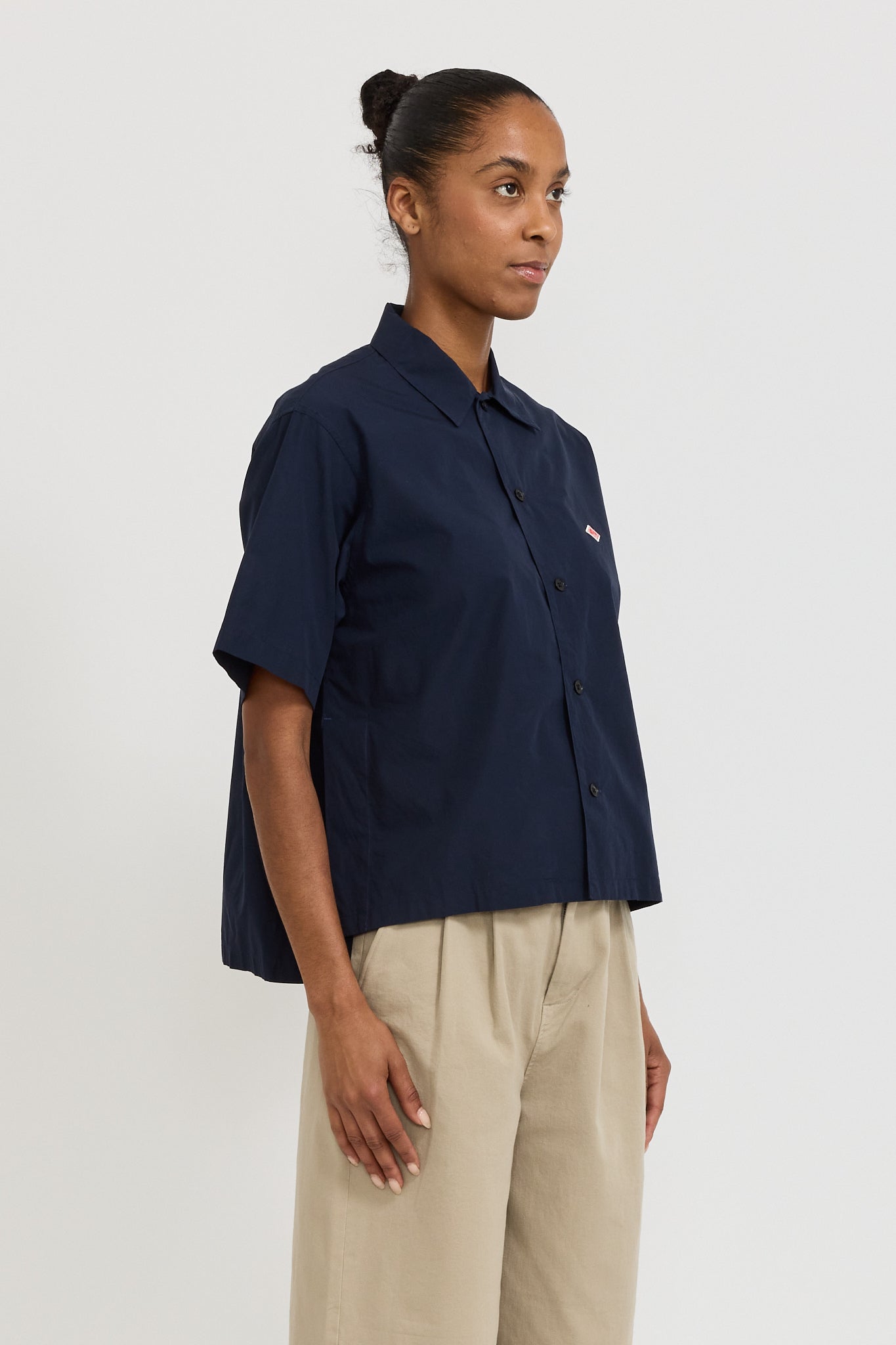 Danton | Half Sleeve Shirt Navy | Maplestore