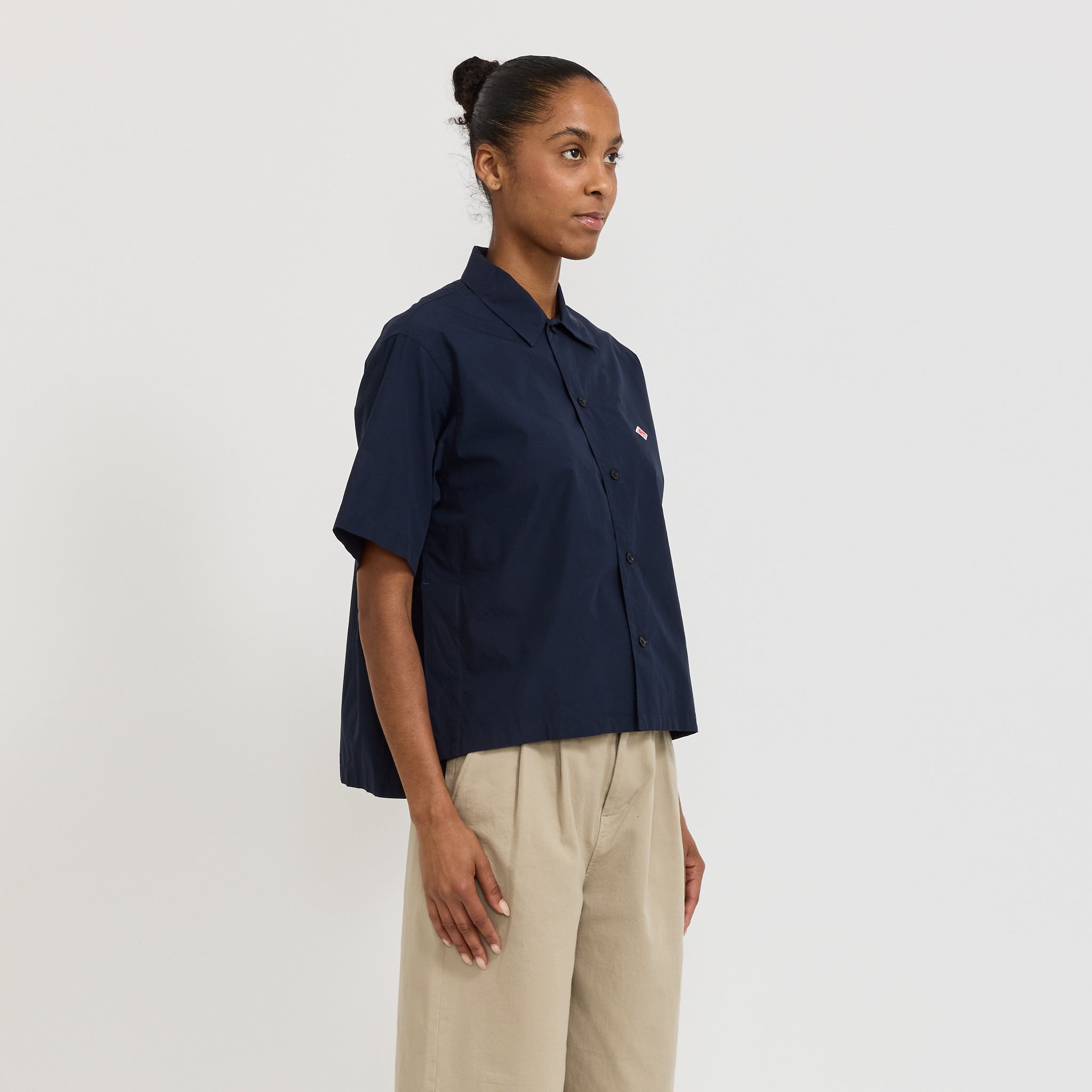Danton | Half Sleeve Shirt Navy | Maplestore