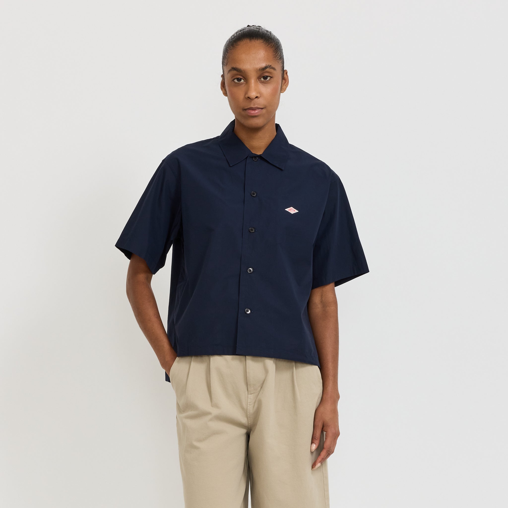 Danton | Half Sleeve Shirt Navy | Maplestore