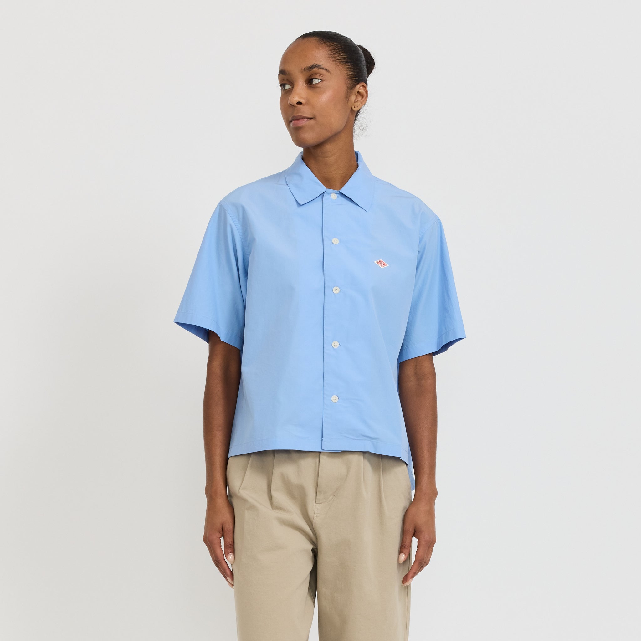 Danton | Half Sleeve Shirt Light Sax | Maplestore
