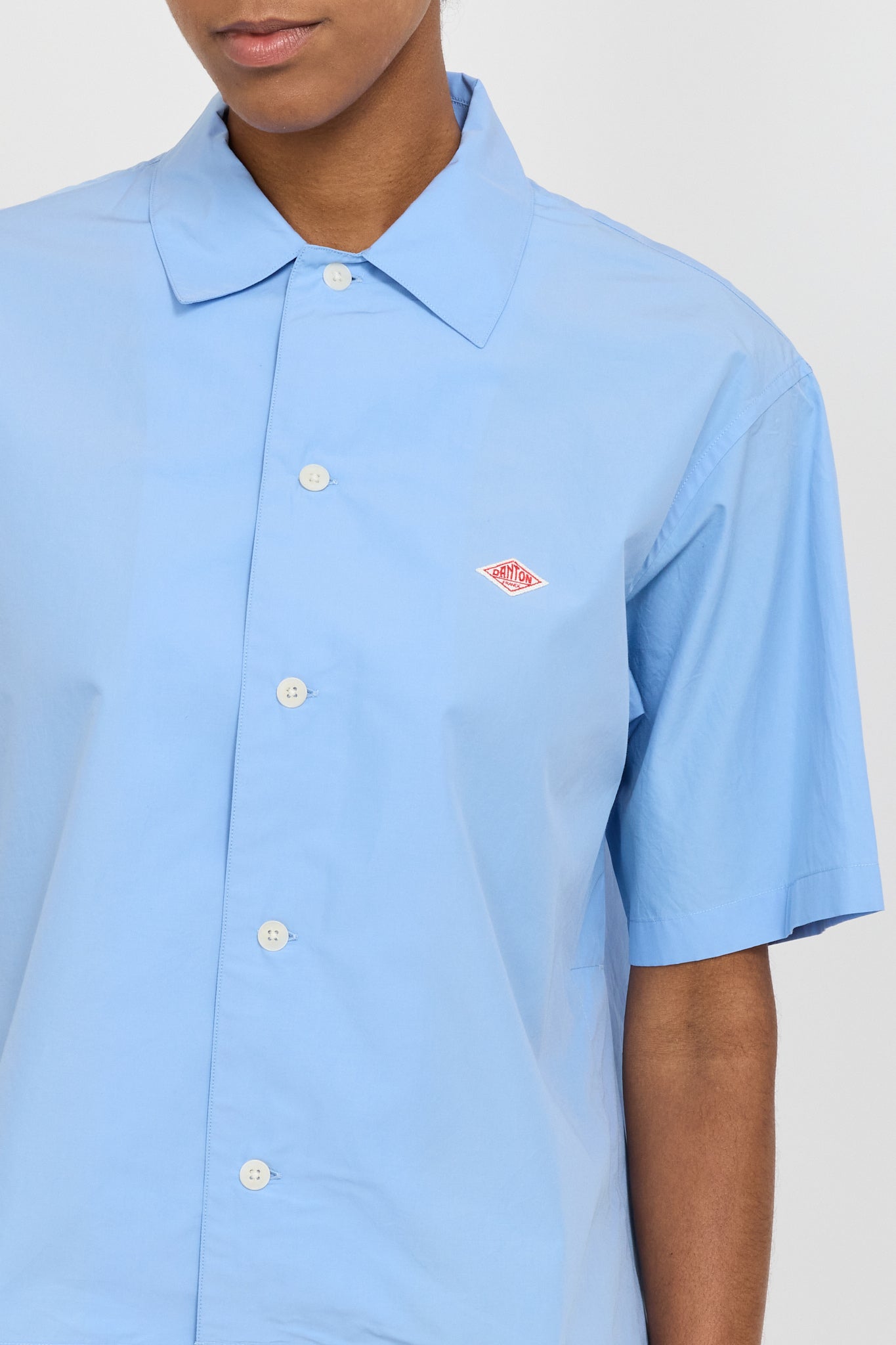 Danton | Half Sleeve Shirt Light Sax | Maplestore
