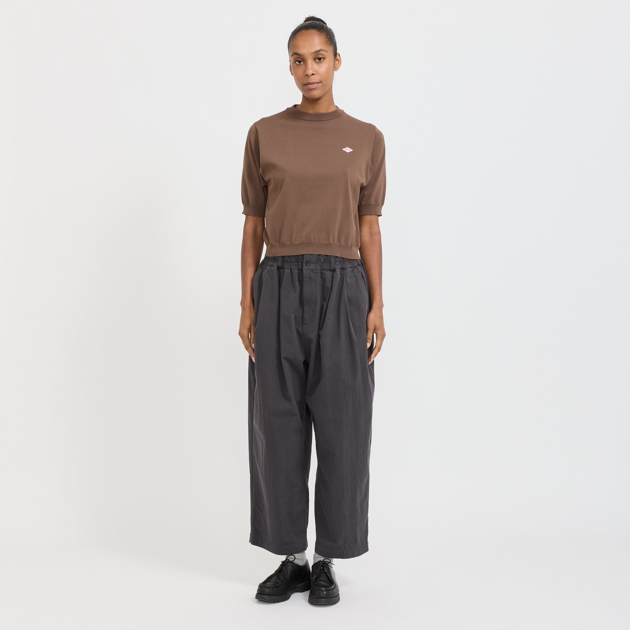 Danton | Half Sleeve Crew Neck Taupe | Maplestore