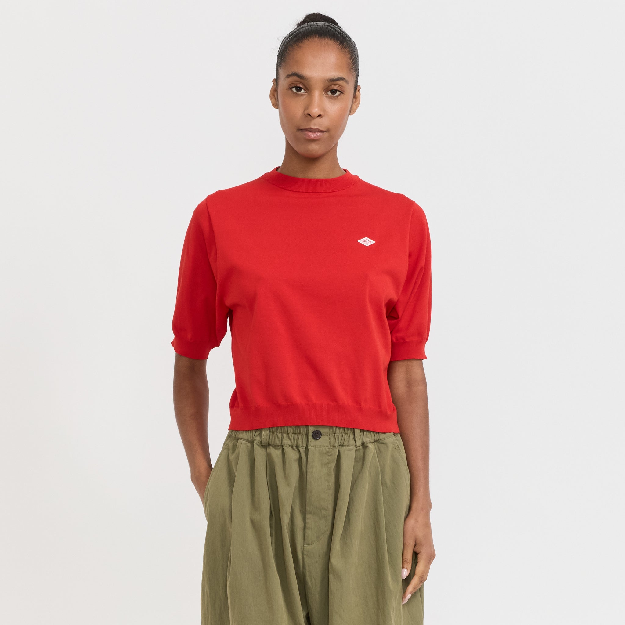 Danton | Half Sleeve Crew Neck Red | Maplestore