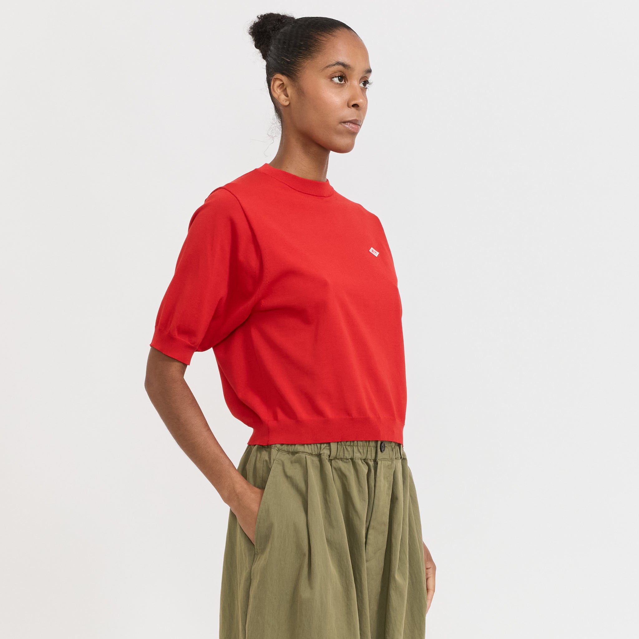 Danton | Half Sleeve Crew Neck Red | Maplestore