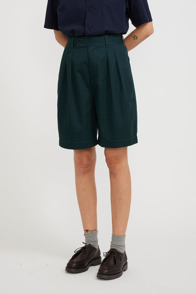 Danton | 2 Tuck Shorts Green | Maplestore