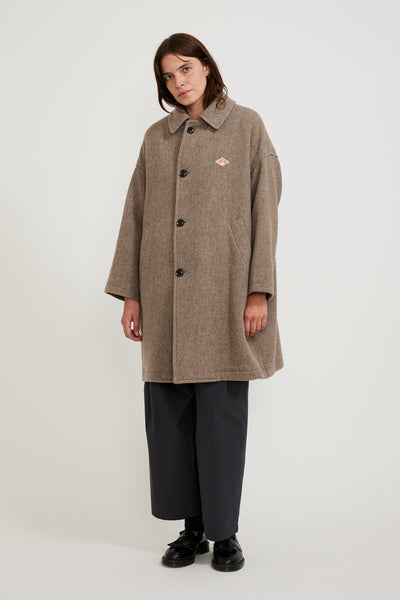 Danton | Long Coat Wool Light Pile H Beige Womens | Maplestore