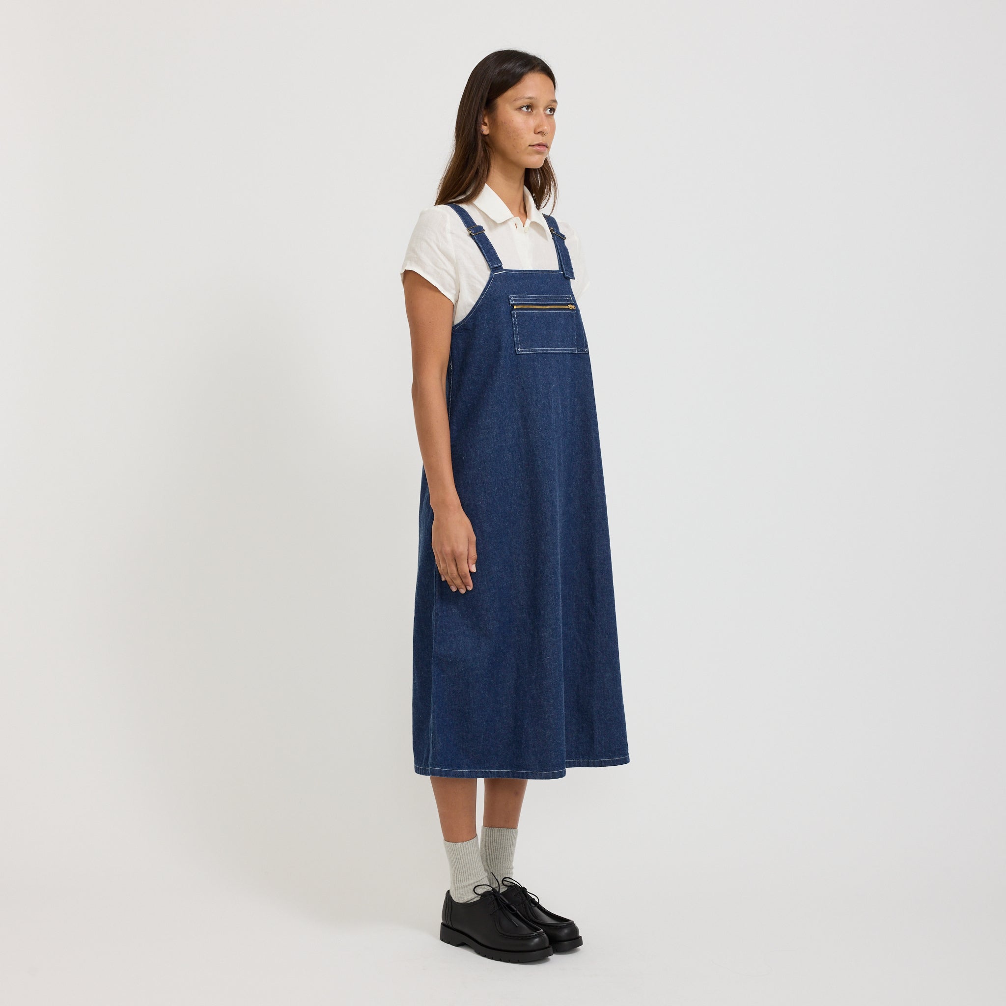 Danton | Overall Skirt Indigo | Maplestore