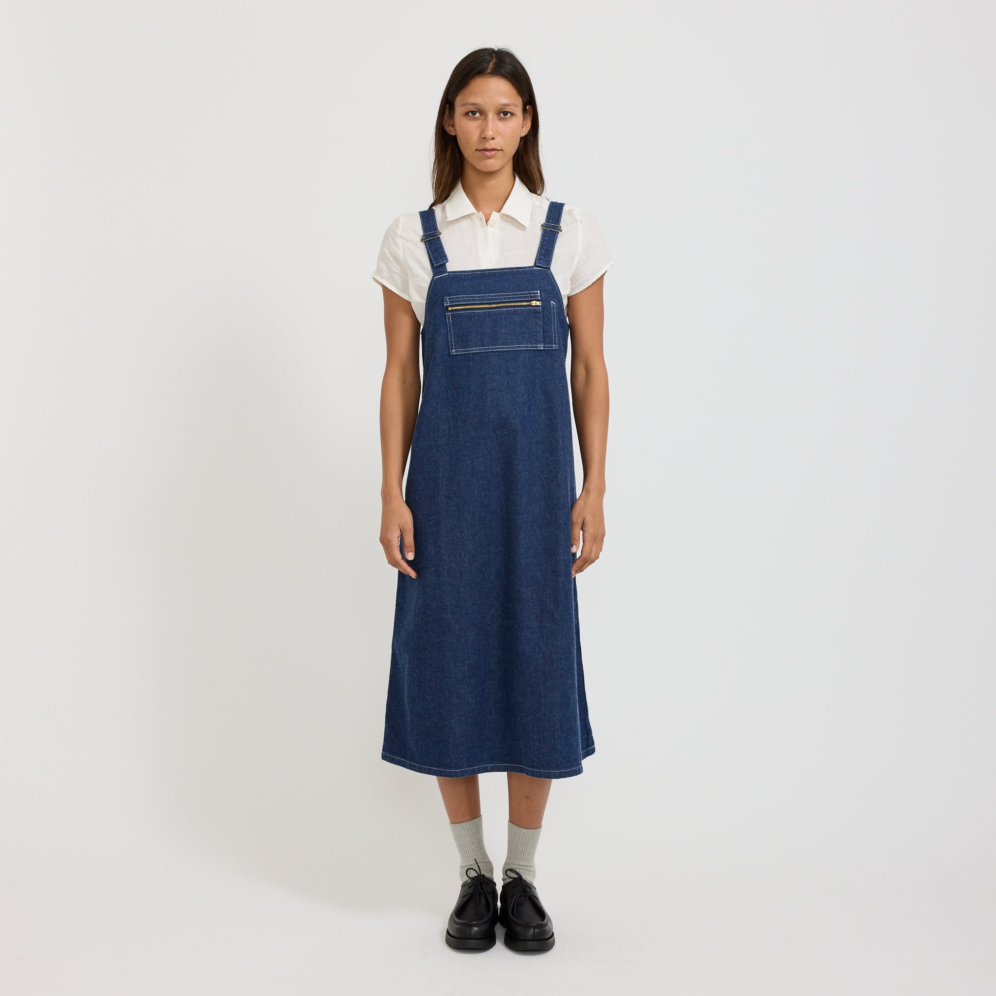 Danton | Overall Skirt Indigo | Maplestore