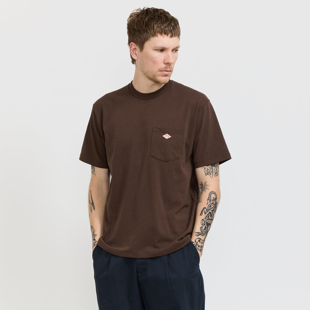 Pocket T-Shirt Brown