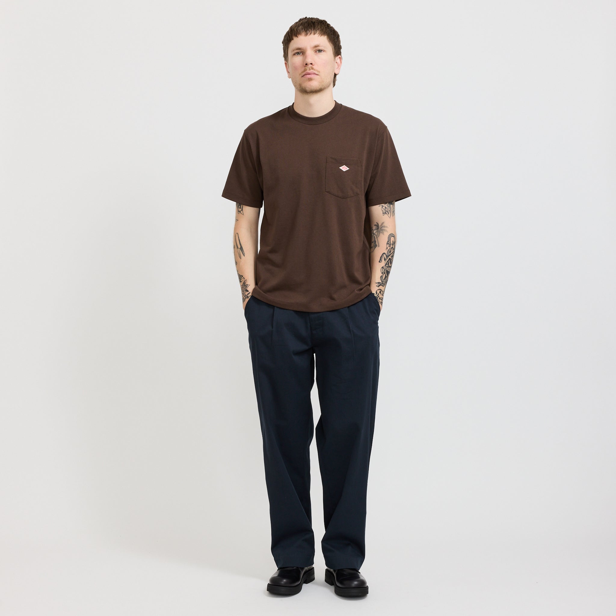 Danton | Pocket T-Shirt Dark Brown | Maplestore