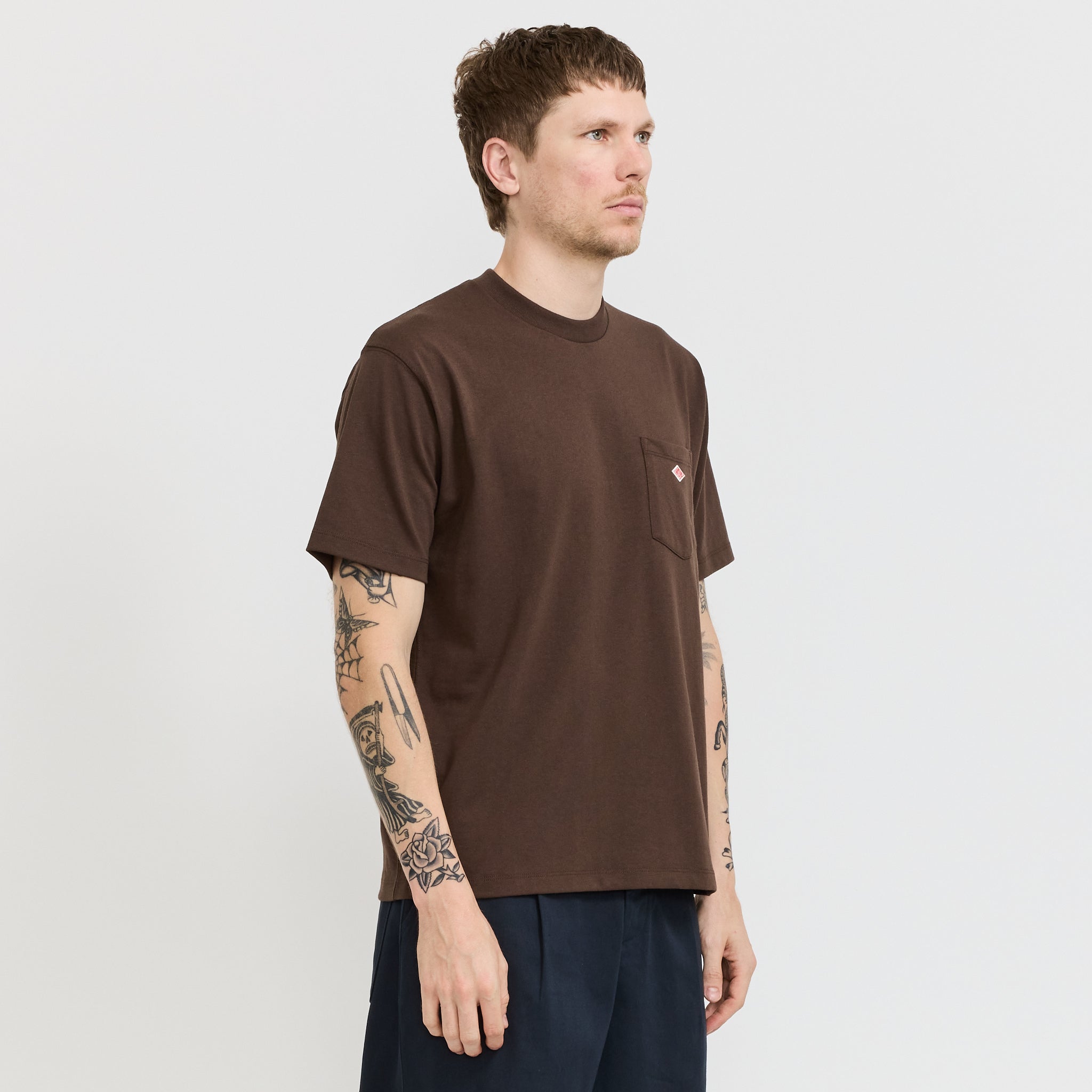 Danton | Pocket T-Shirt Dark Brown | Maplestore