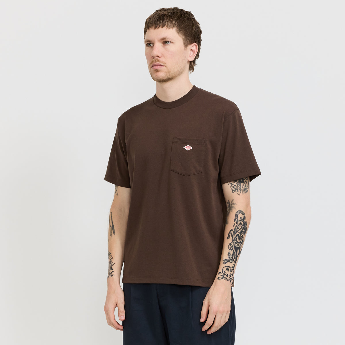 Pocket T-Shirt Brown