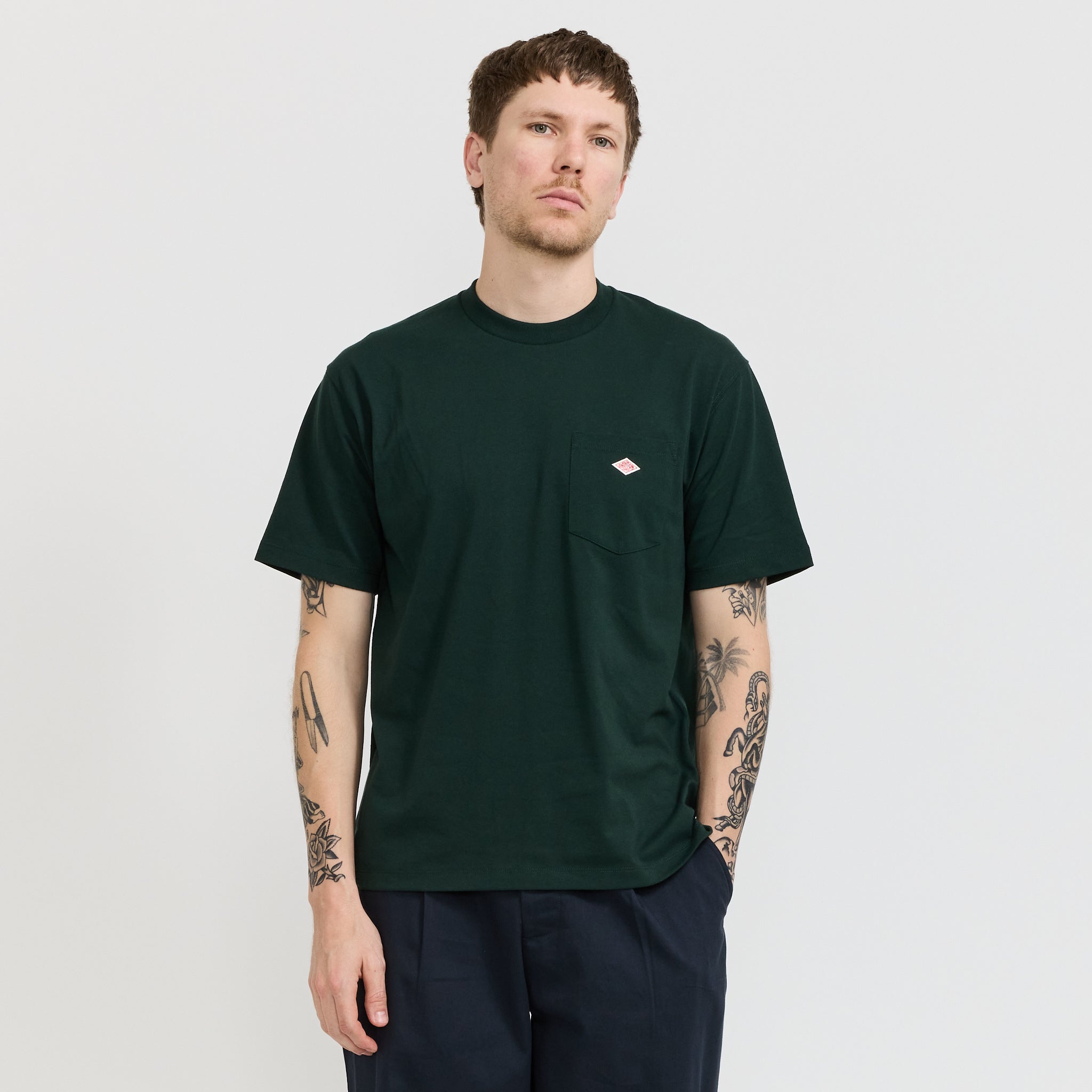 Danton | Pocket T-Shirt Dark Green | Maplestore