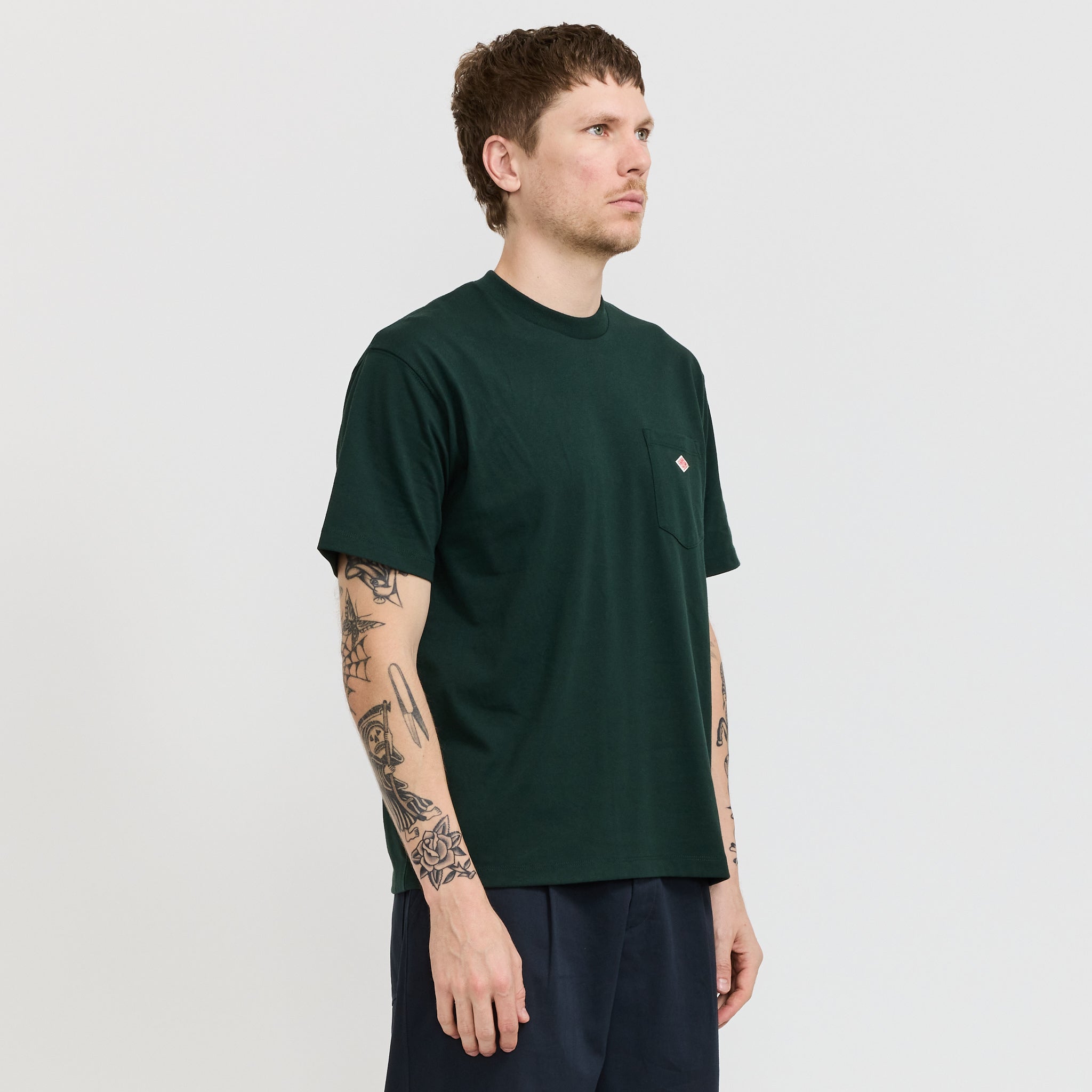 Danton | Pocket T-Shirt Dark Green | Maplestore