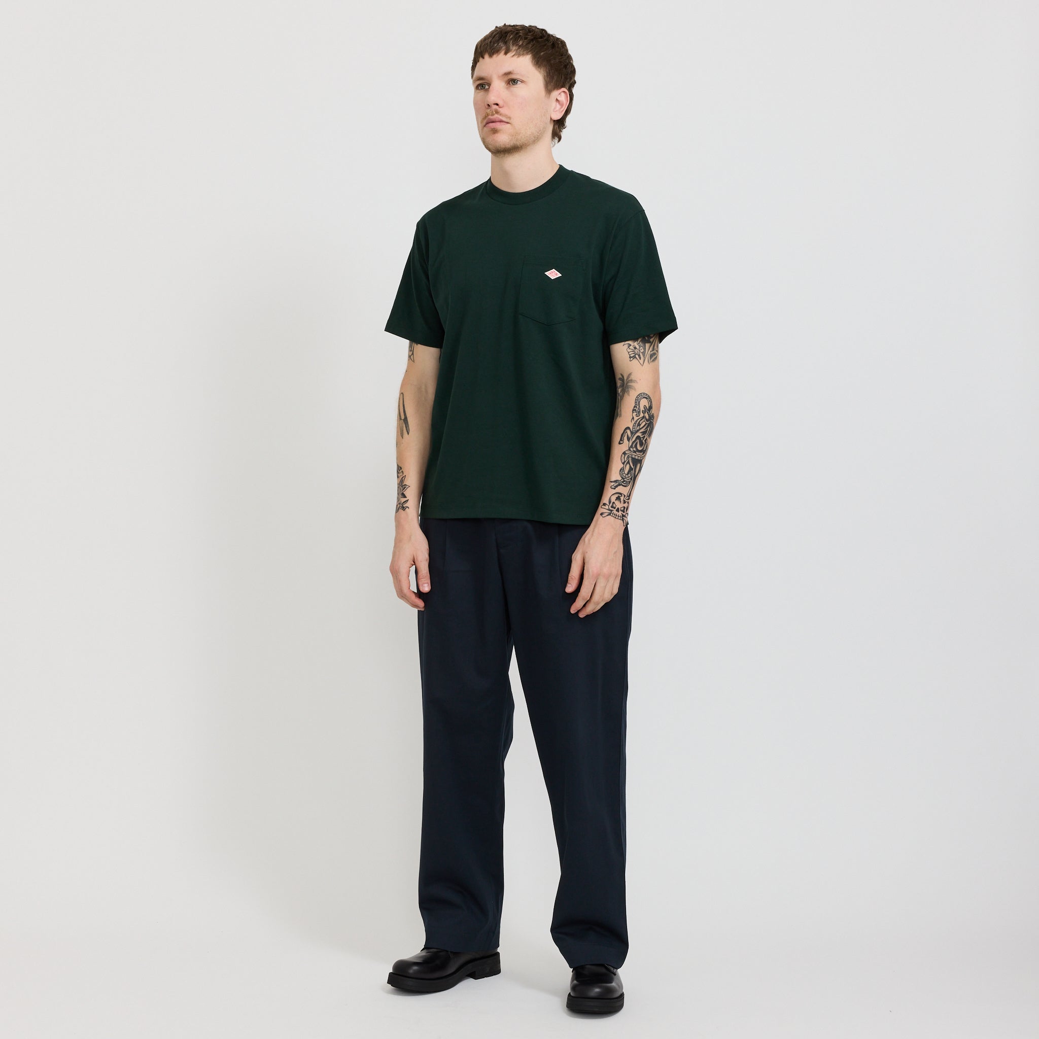 Danton | Pocket T-Shirt Dark Green | Maplestore