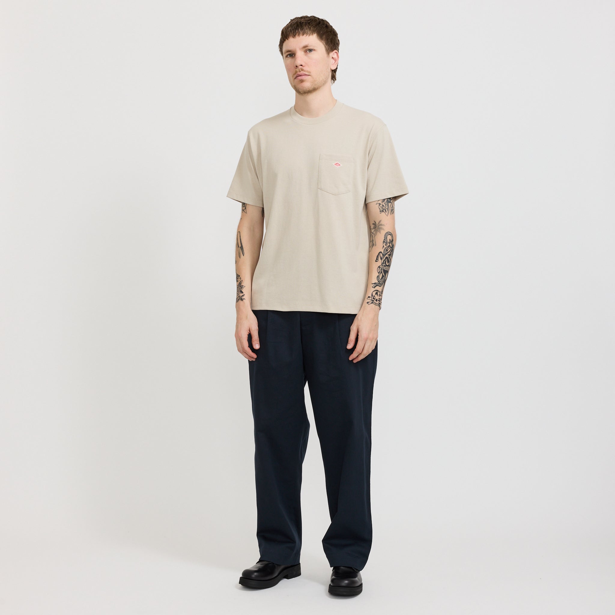 Danton | Pocket T-Shirt Greige | Maplestore