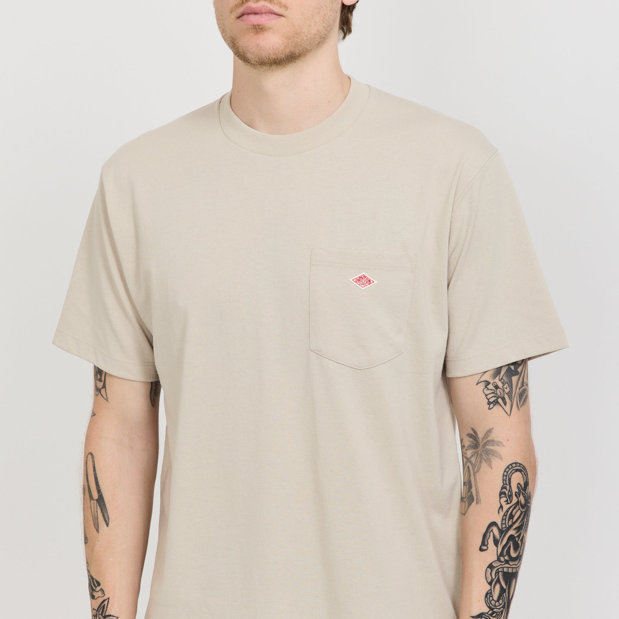 Danton | Pocket T-Shirt Greige | Maplestore