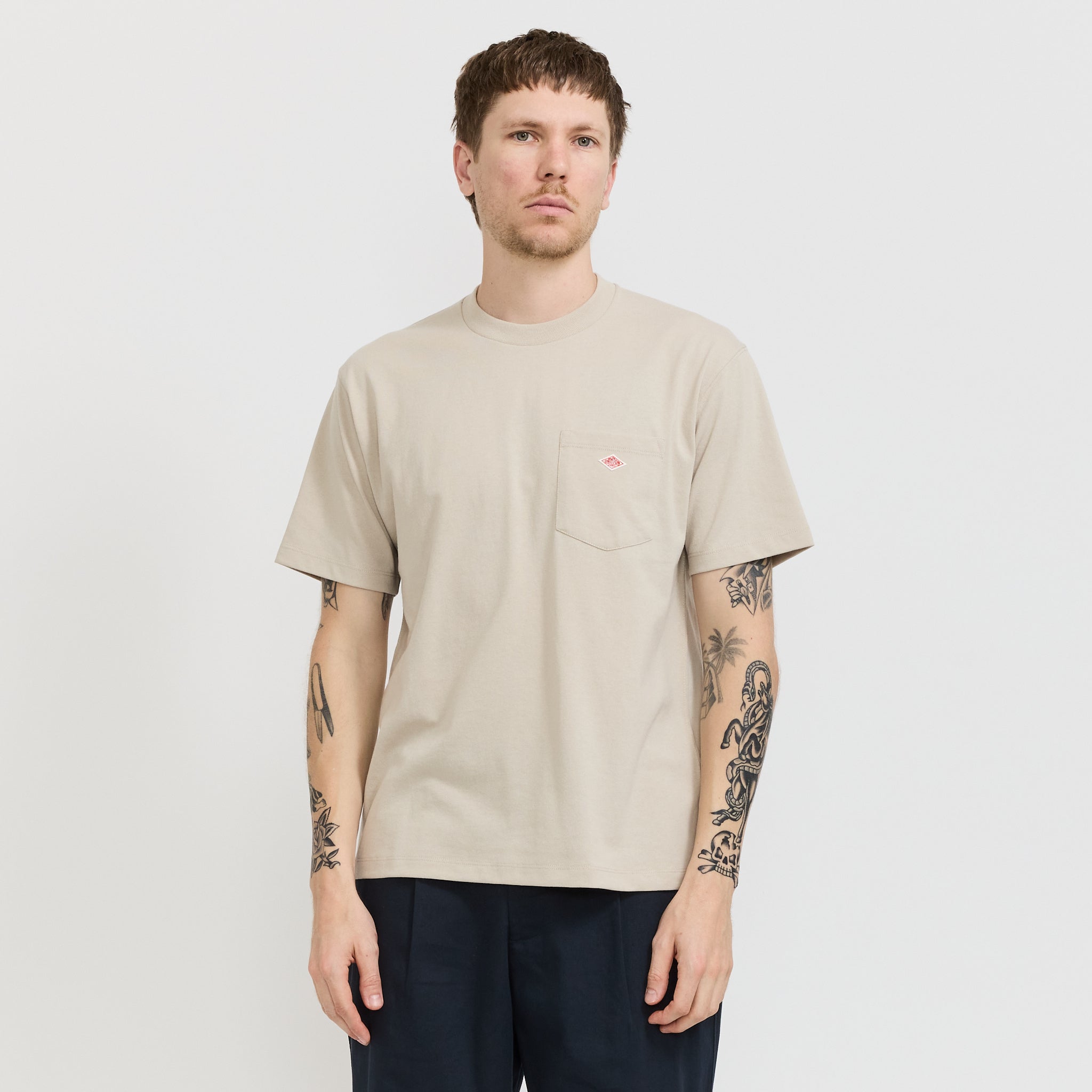 Danton | Pocket T-Shirt Greige | Maplestore
